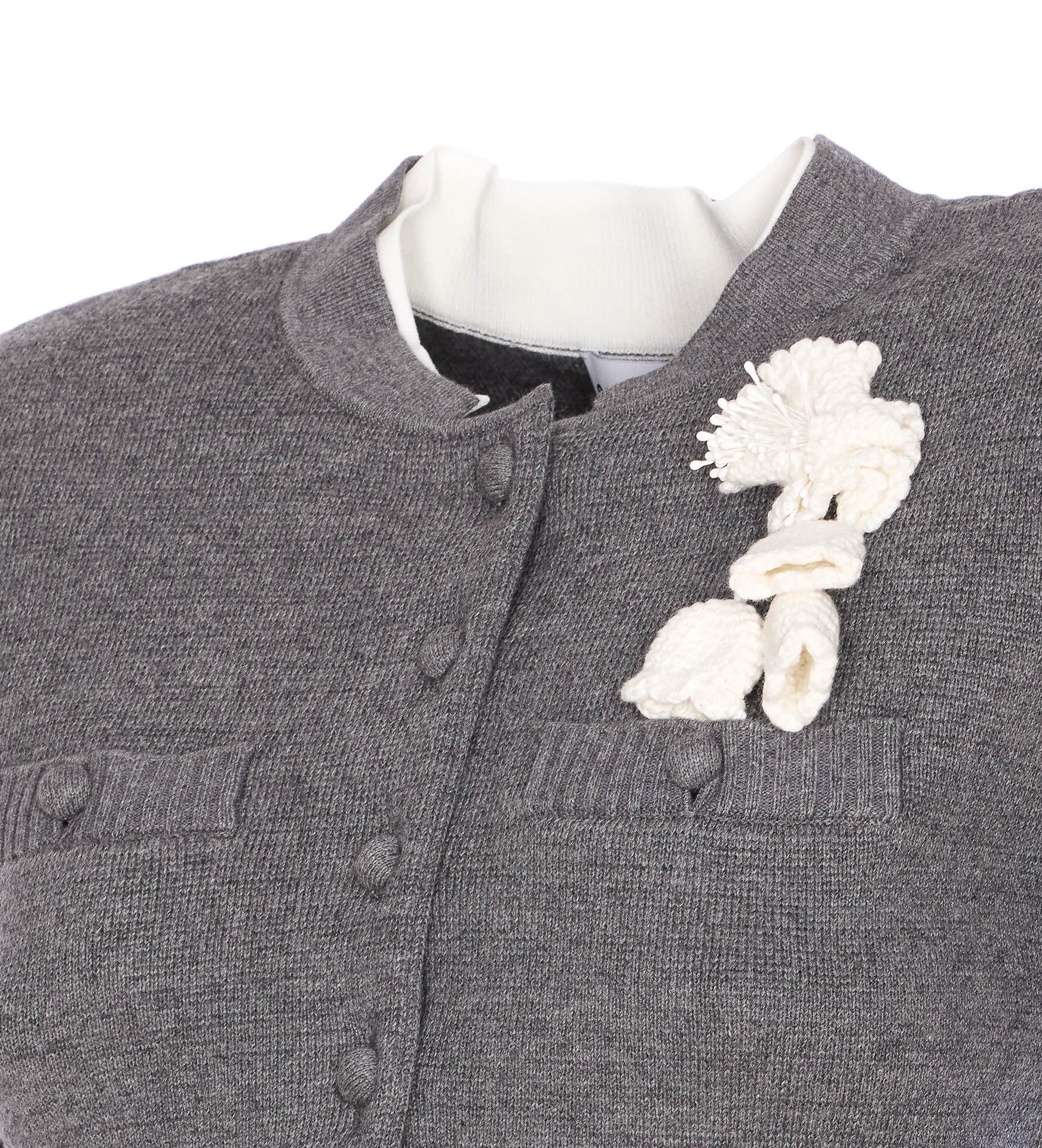 Self Portrait Sweaters Grey Cotton
