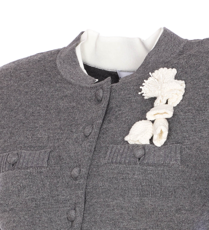 Self Portrait Sweaters Grey Cotton