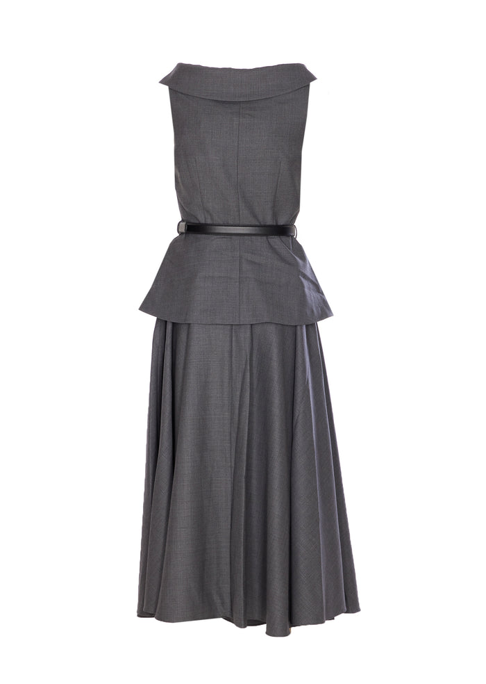 Self Portrait Dresses Grey Wool
