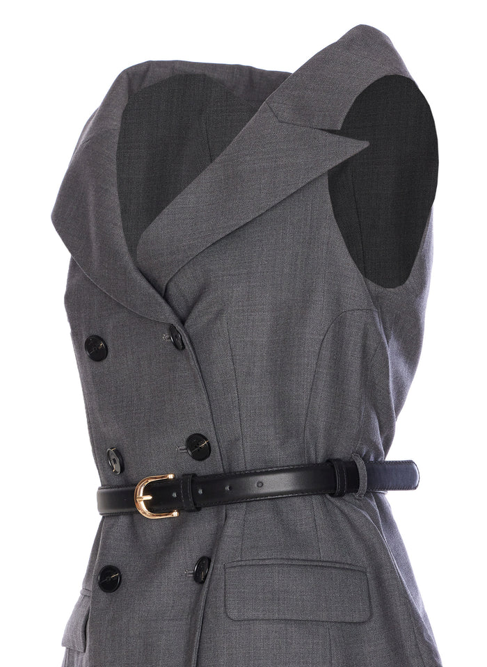 Self Portrait Dresses Grey Wool