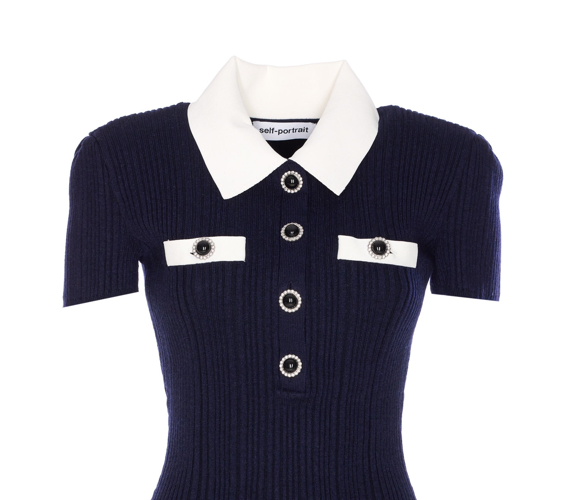 Self Portrait Dresses Blue Polyamide
