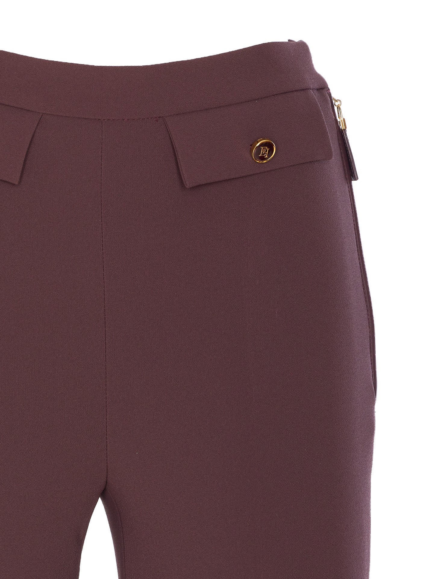 Elisabetta Franchi Trousers Red Polyester