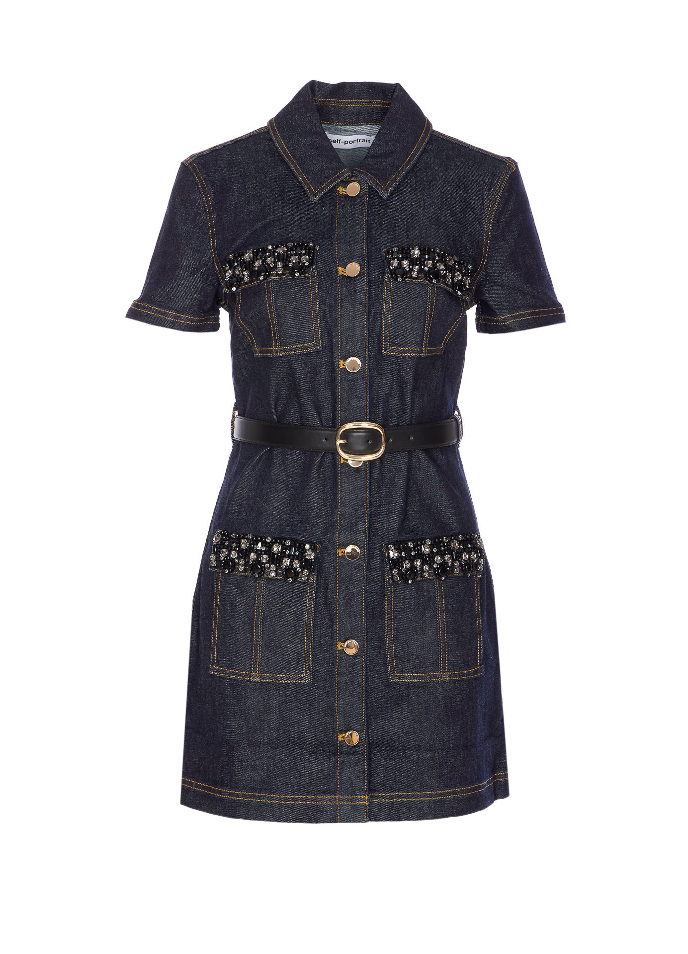 Self Portrait Dresses Blue Cotton