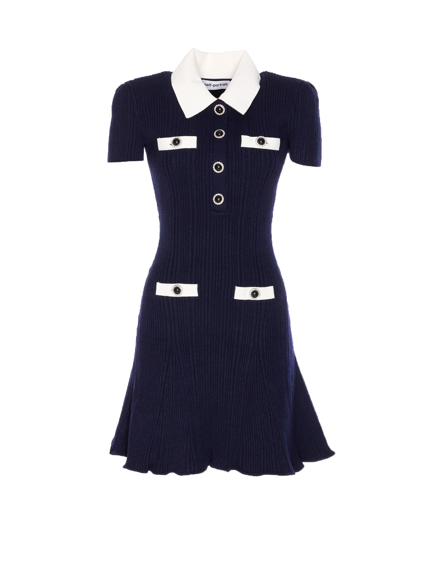 Self Portrait Dresses Blue Polyamide