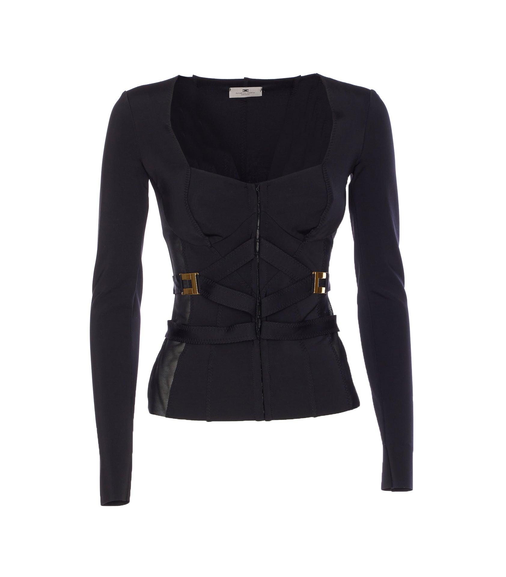 Elisabetta Franchi Jackets Black Polyamide