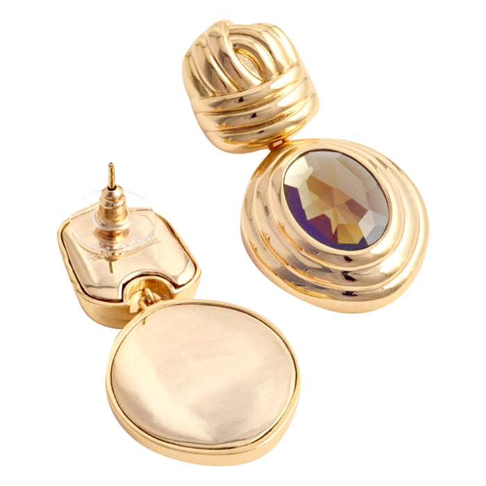 Self Portrait Bijoux Gold Brass With Glass Stone