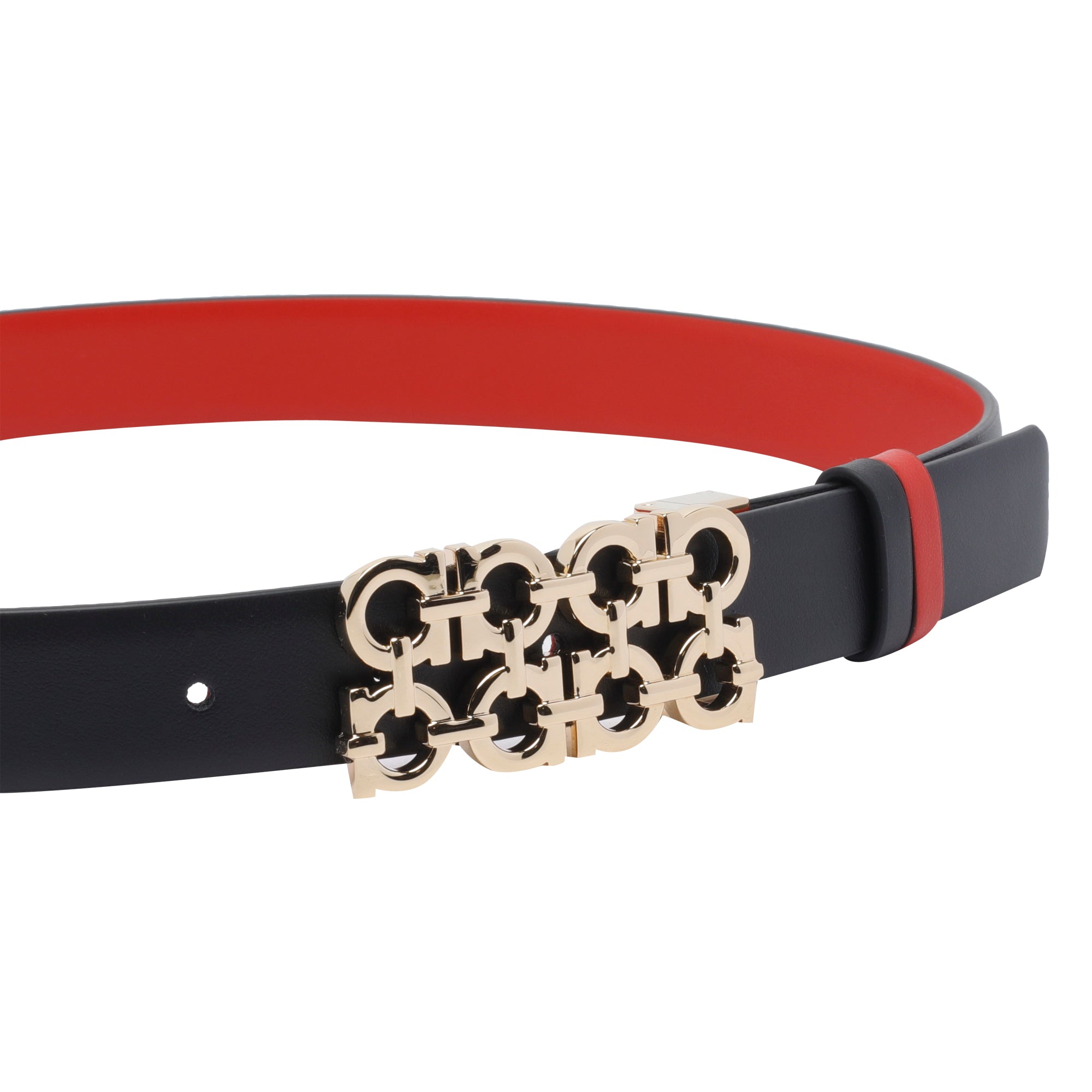 Ferragamo Belts Black Calf Leather