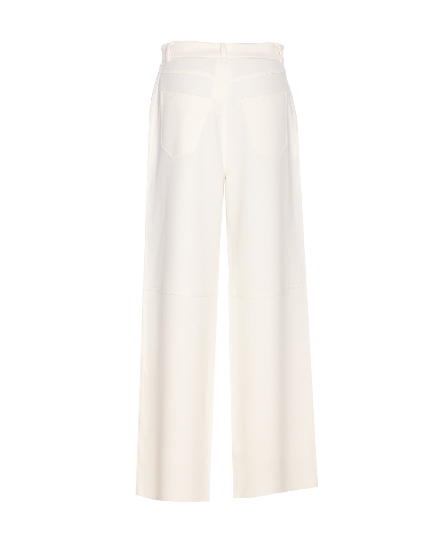 S Max Mara Trousers White Cotton