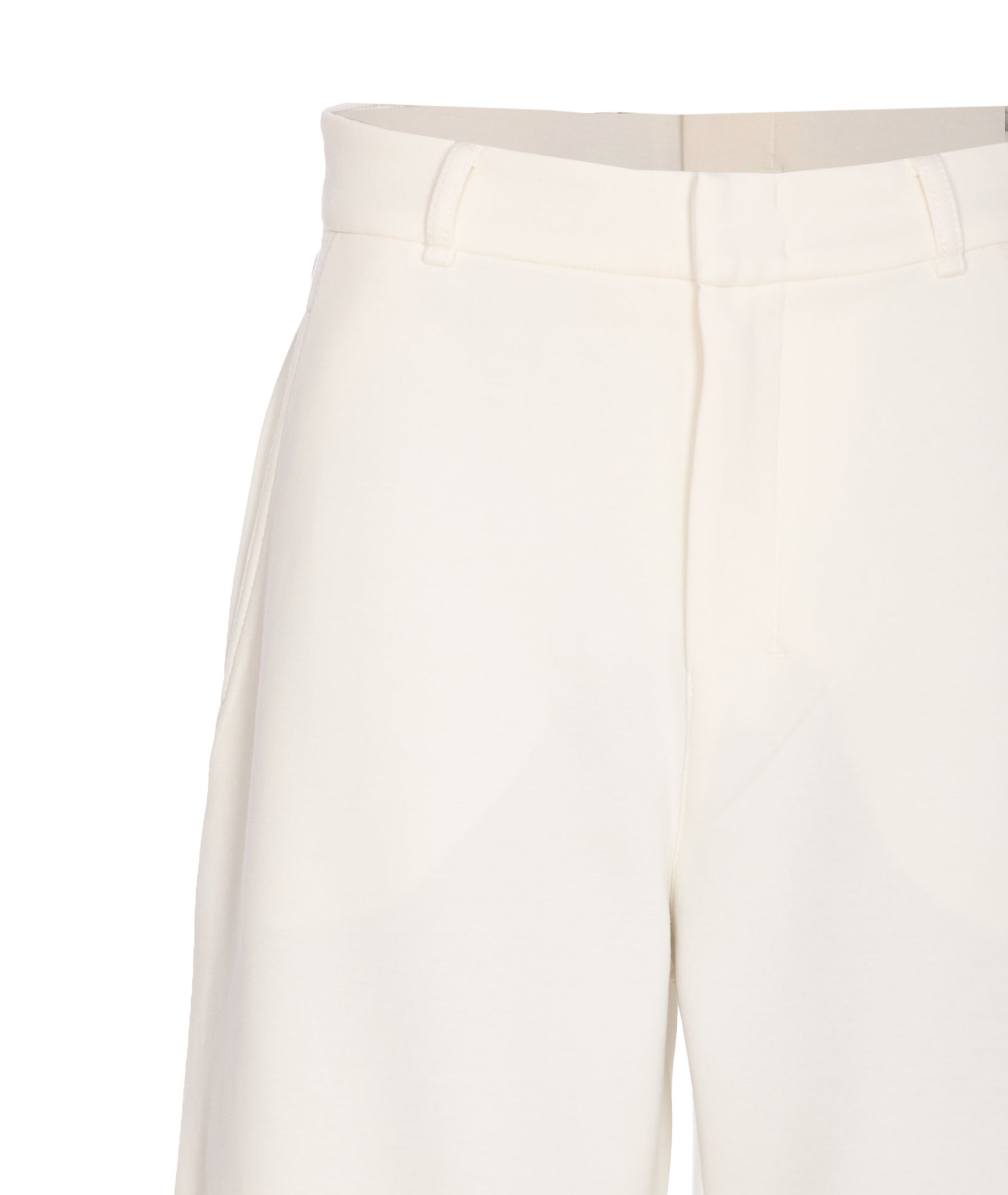 S Max Mara Trousers White Cotton