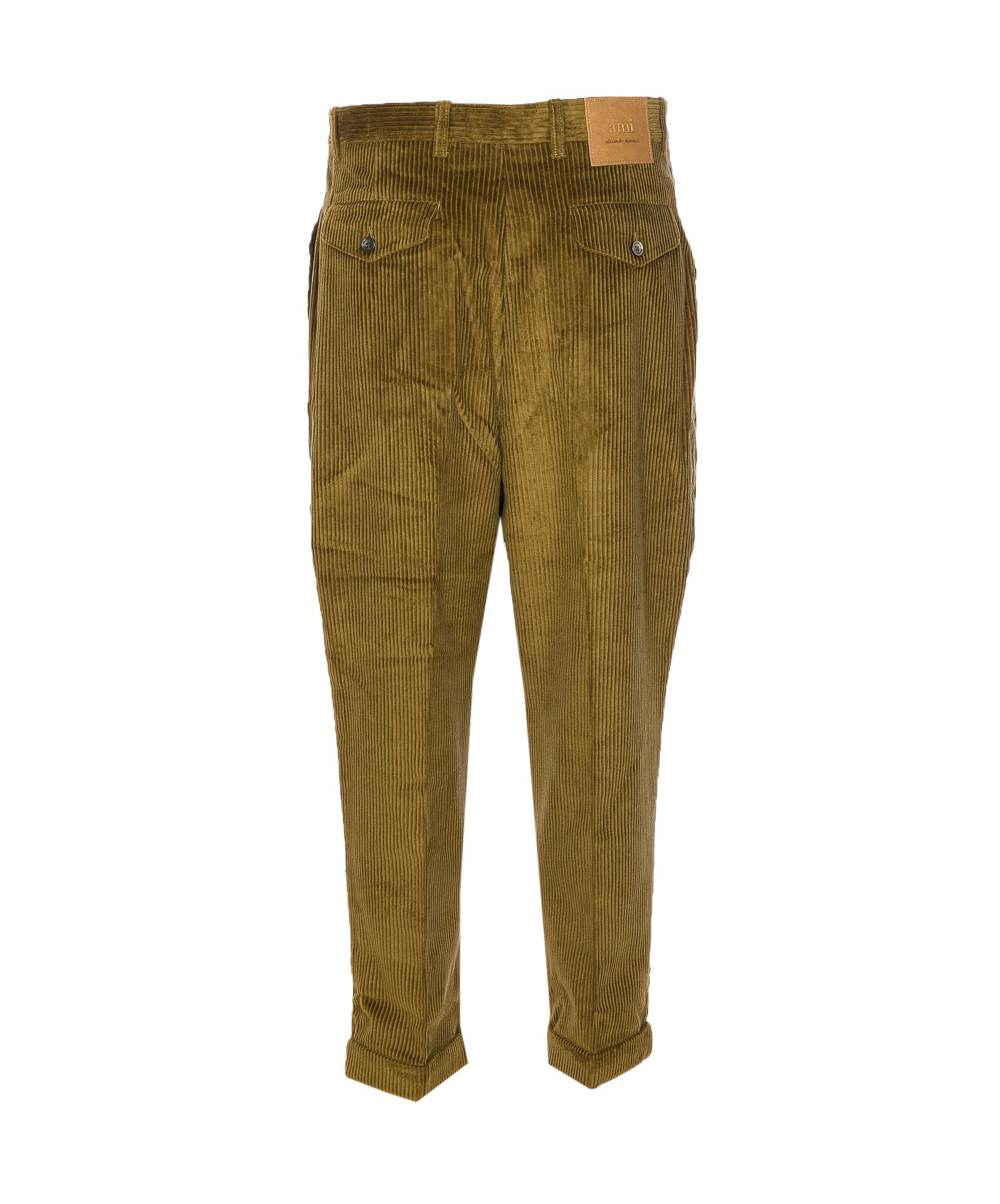 Ami Alexandre Matiussi Trousers Green Cotton