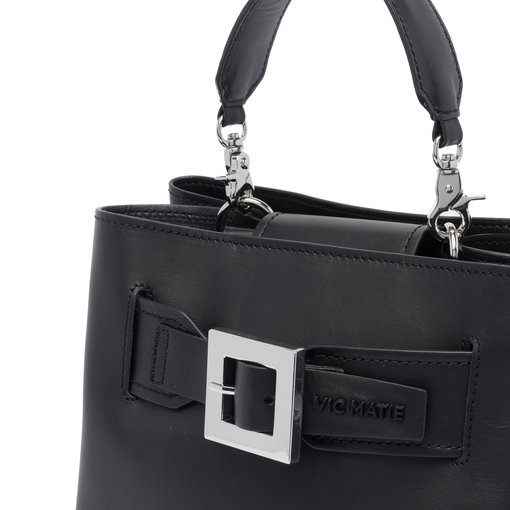 Vic Matie Bags Black Calf Leather