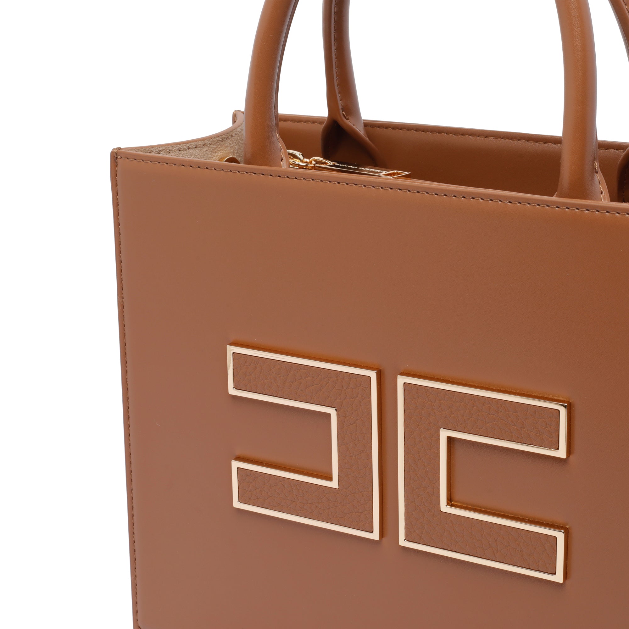 Elisabetta Franchi Bags Brown Polyurethane Polyester Cotton
