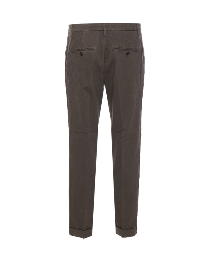 Dondup Trousers Green Cotton