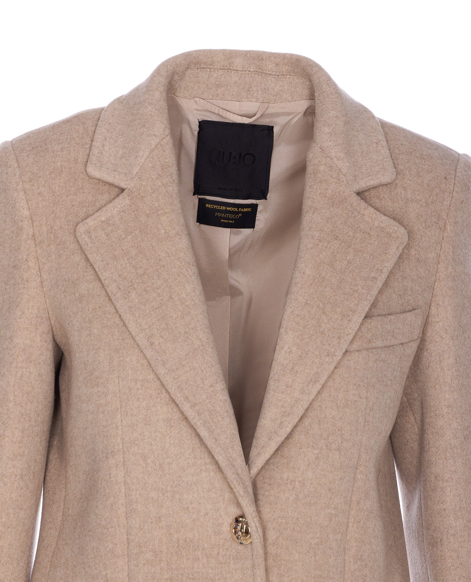 Liu Jo Coats Beige Wool
