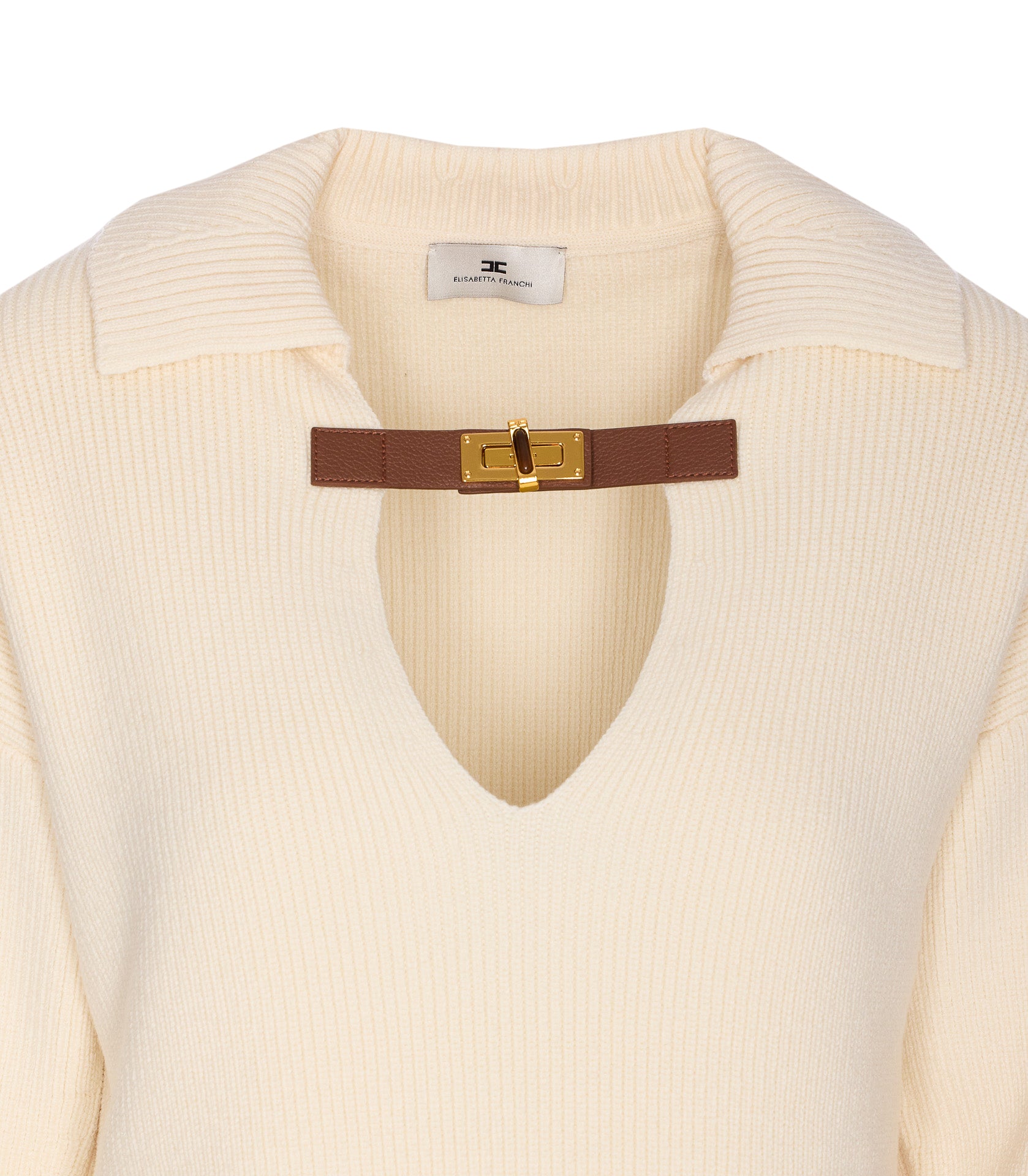 Elisabetta Franchi Sweaters White Wool