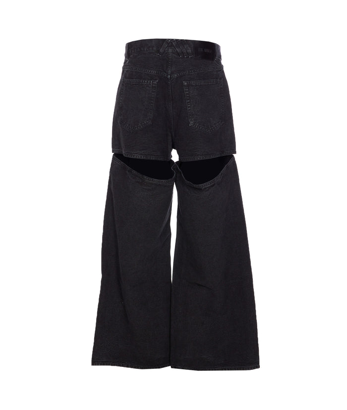 The Attico Jeans Black Cotton
