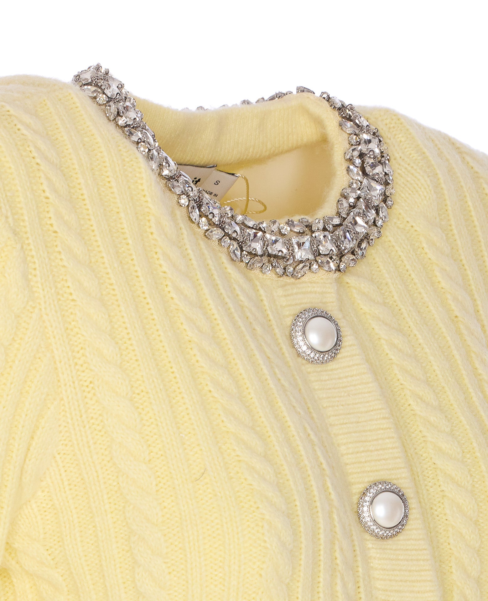 Self Portrait Sweaters Yellow Polyamide