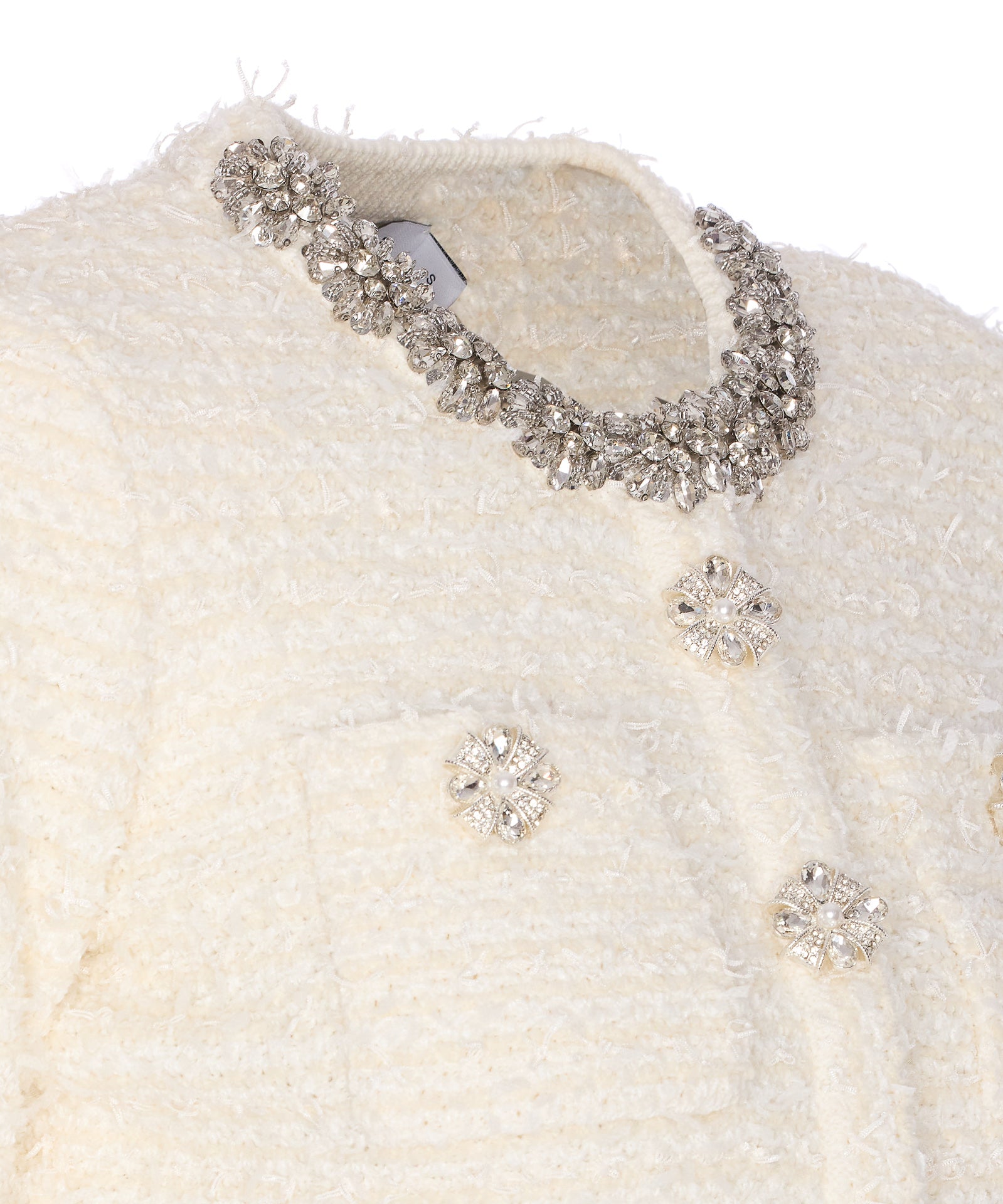 Self Portrait Sweaters White Cotton