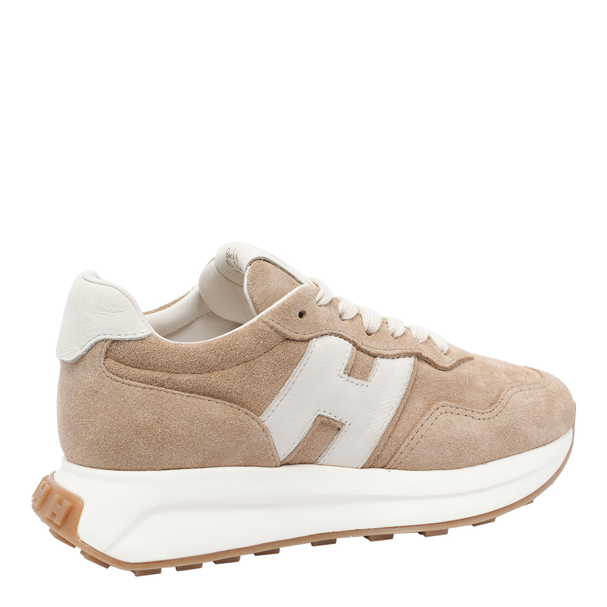 Hogan Sneakers Beige Calf Leather/rubber Sole