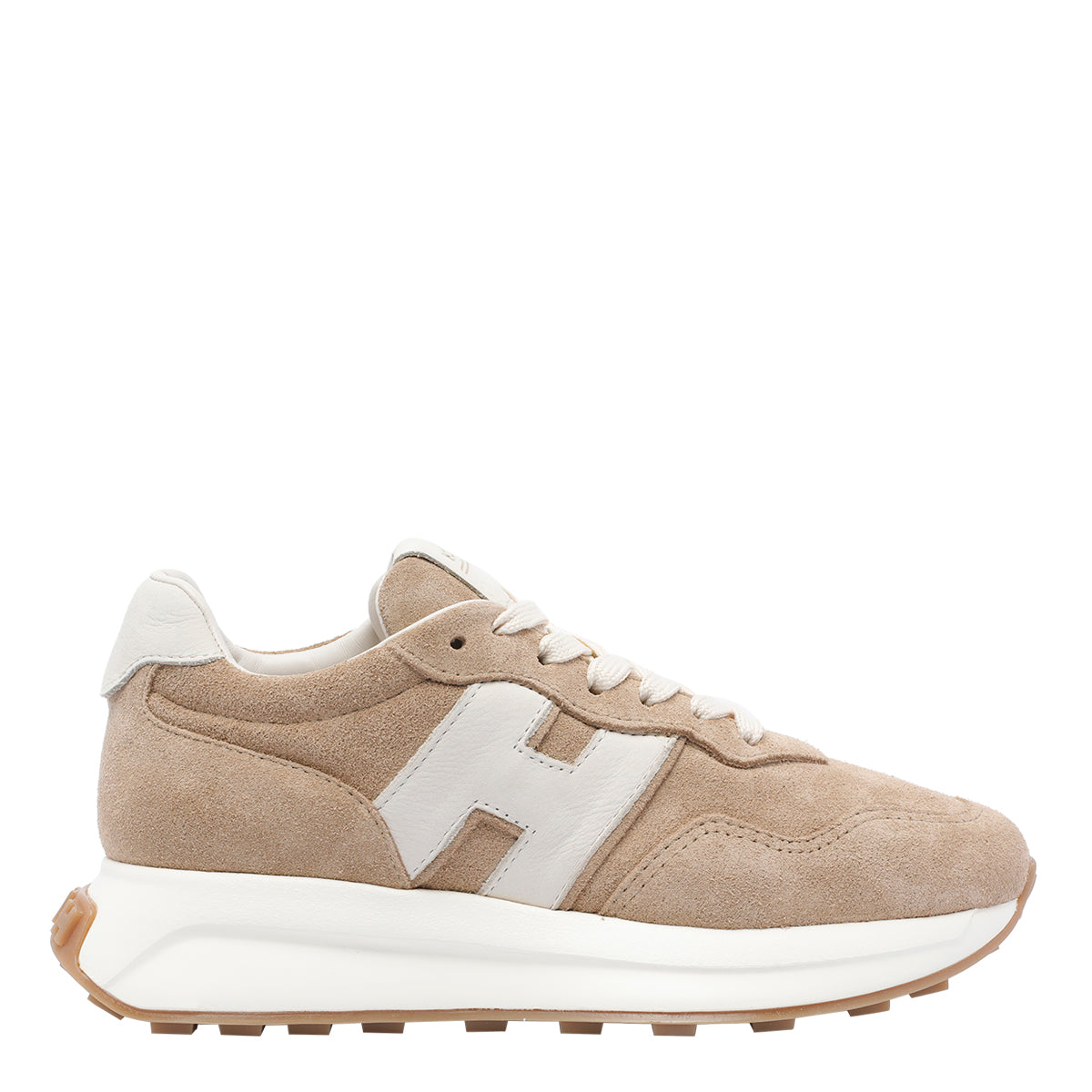 Hogan Sneakers Beige Calf Leather/rubber Sole
