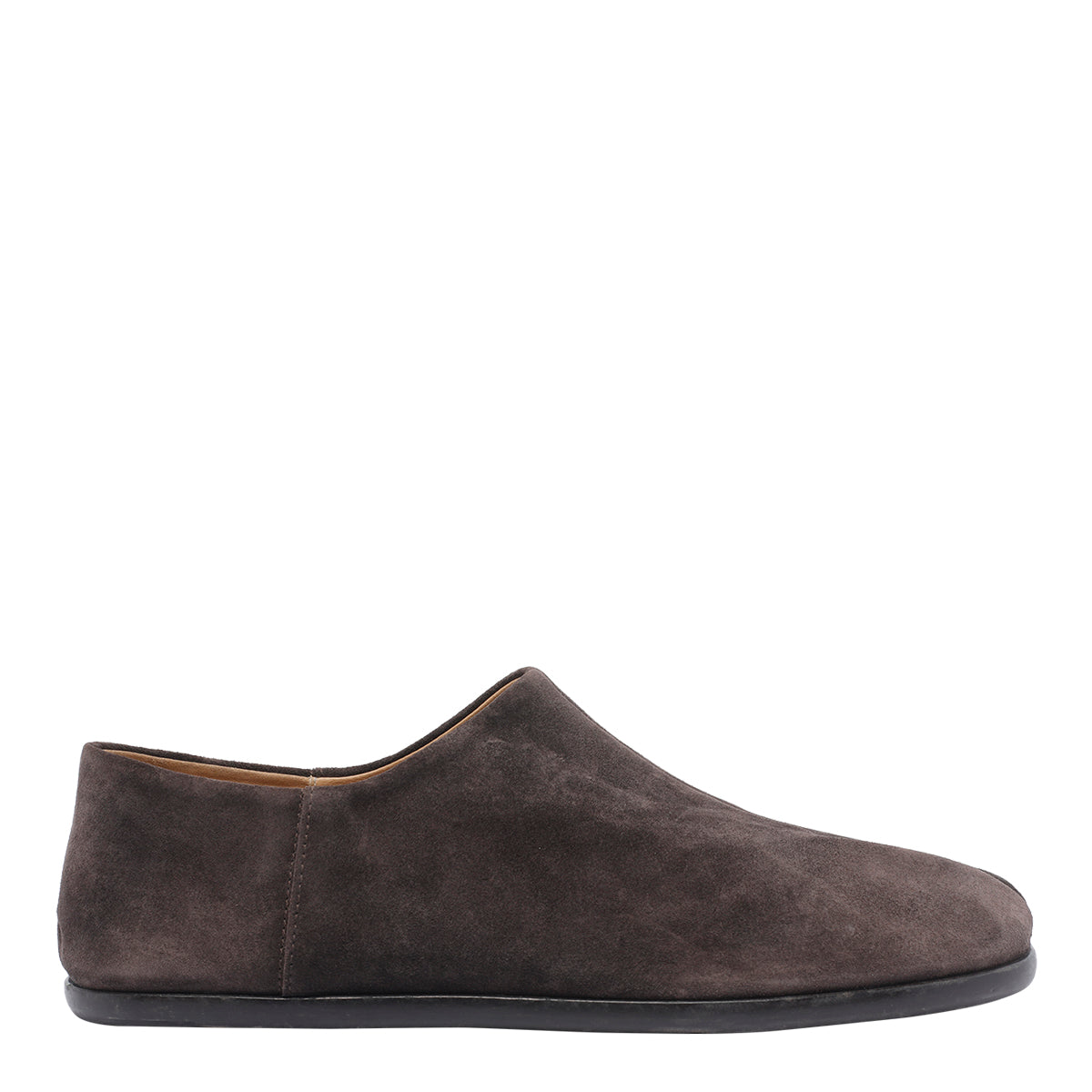 Maison Margiela Flat Shoes Brown Suede Leather/leather Sole