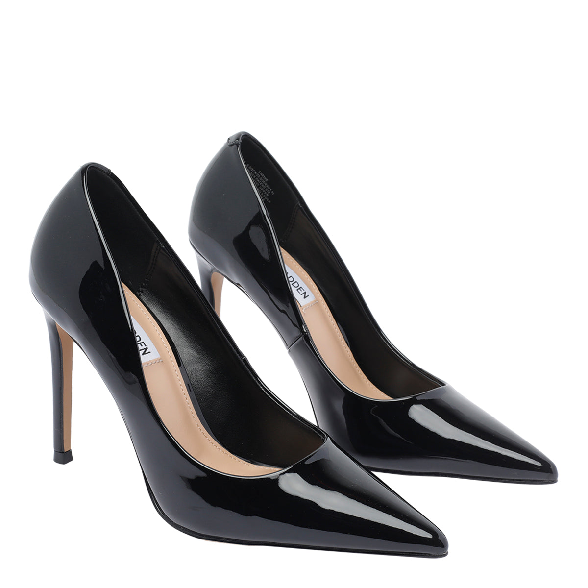 Steve Madden With Heel Black Synthetic Leather/rubber Sole