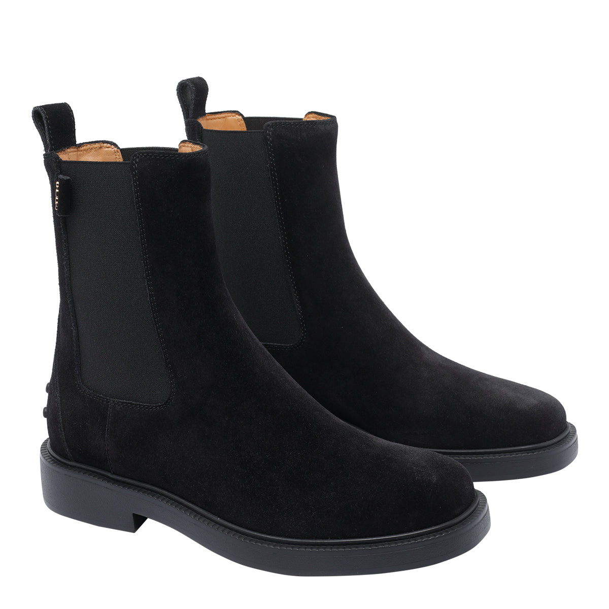 Tods Boots Black Calf Leather/rubber Sole