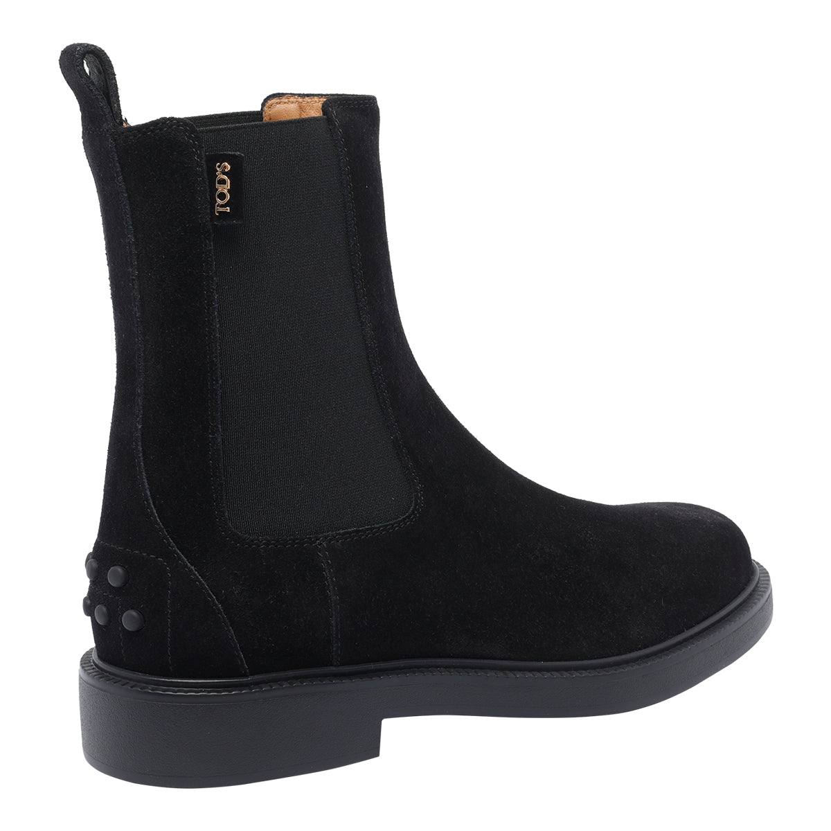 Tods Boots Black Calf Leather/rubber Sole