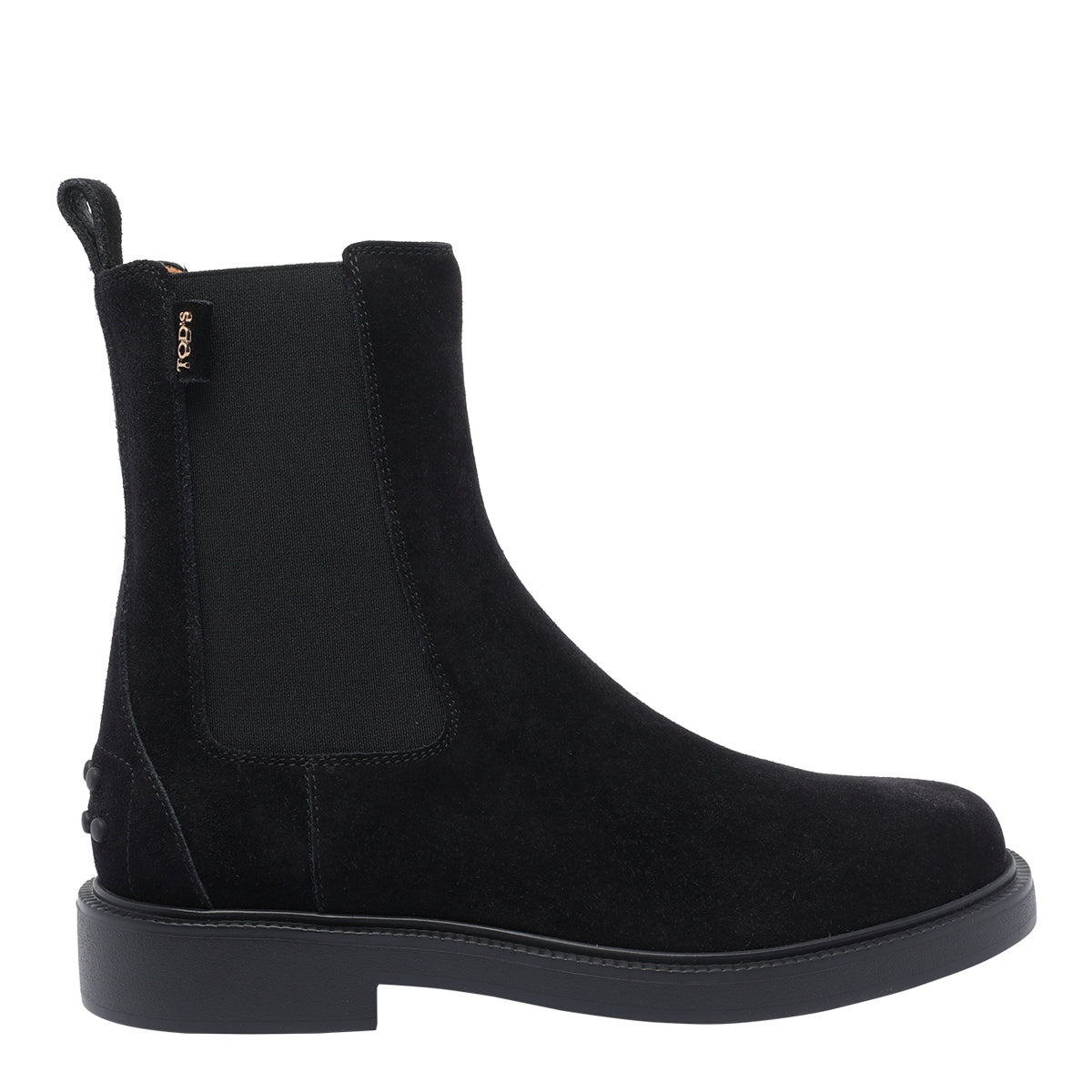 Tods Boots Black Calf Leather/rubber Sole