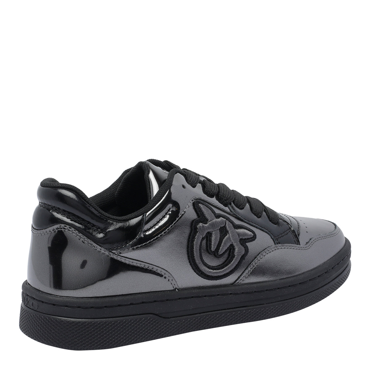 Pinko Sneakers Black Calf Leather/rubber Sole