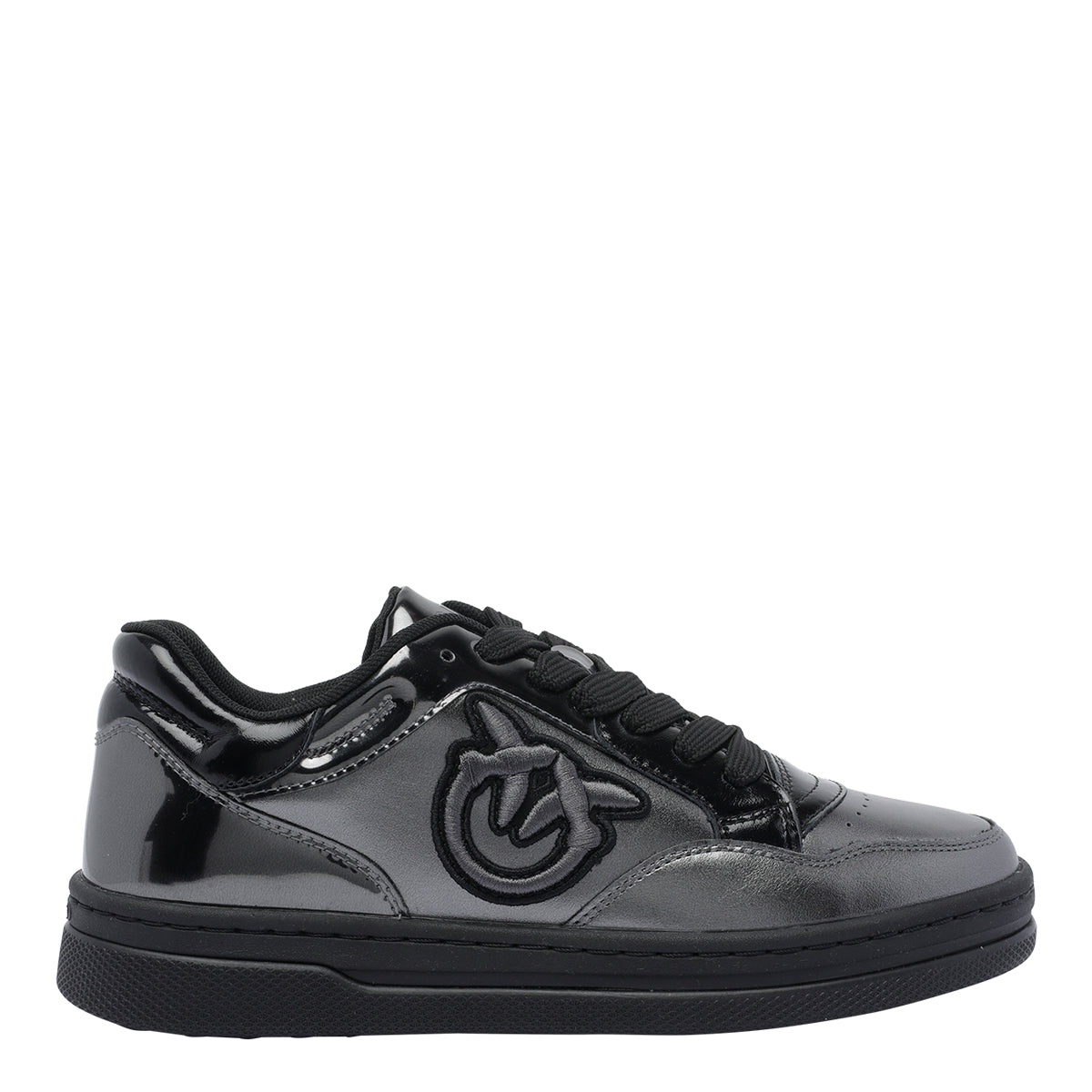 Pinko Sneakers Black Calf Leather/rubber Sole