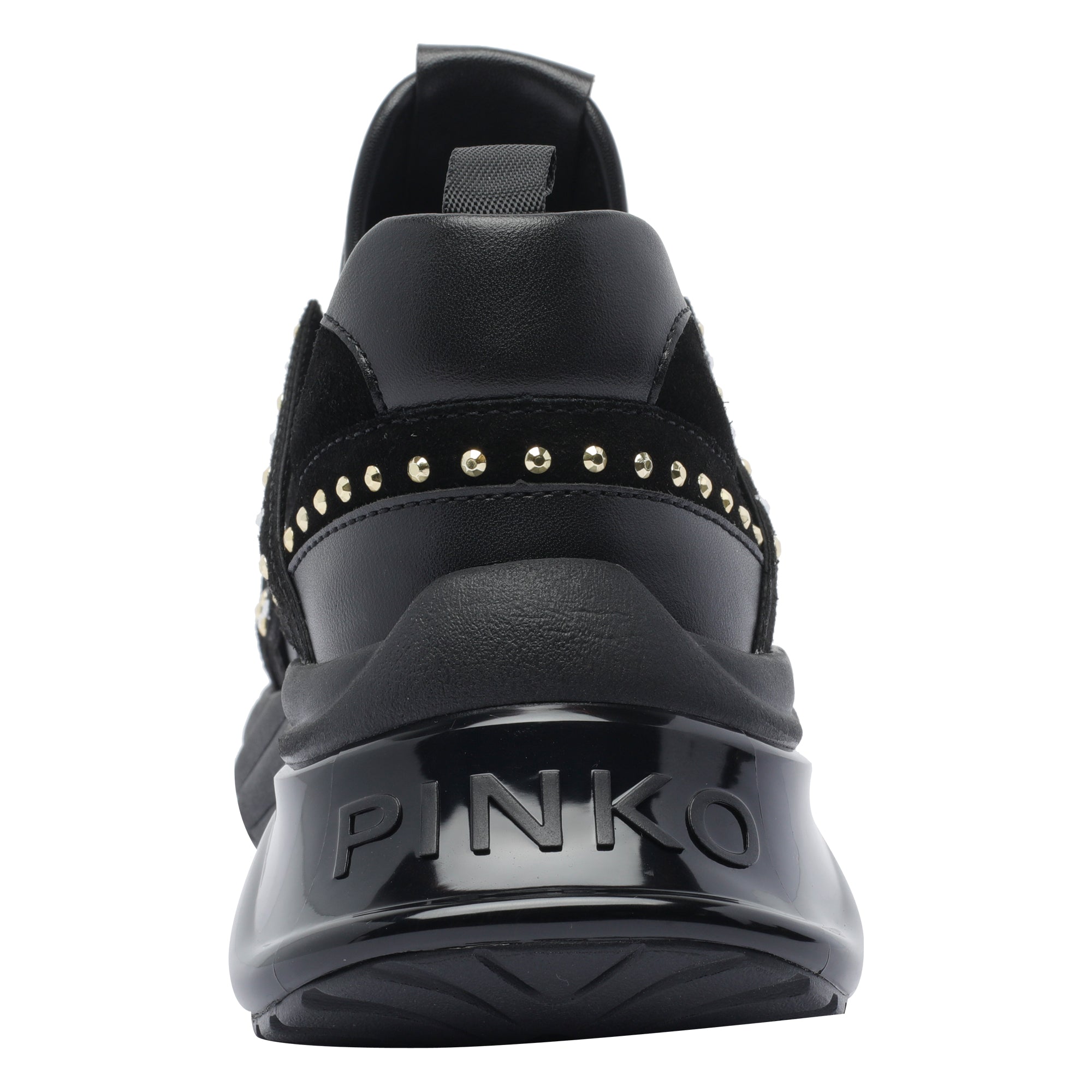 Pinko Sneakers Black Calf Leather/rubber Sole