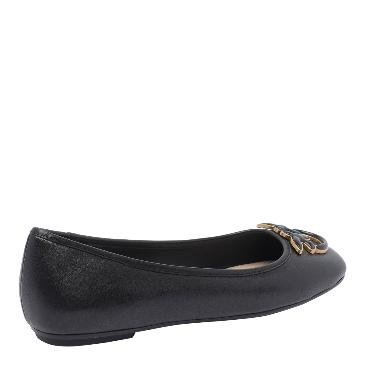 Pinko Flat Shoes Black Calf Leather/rubber Sole