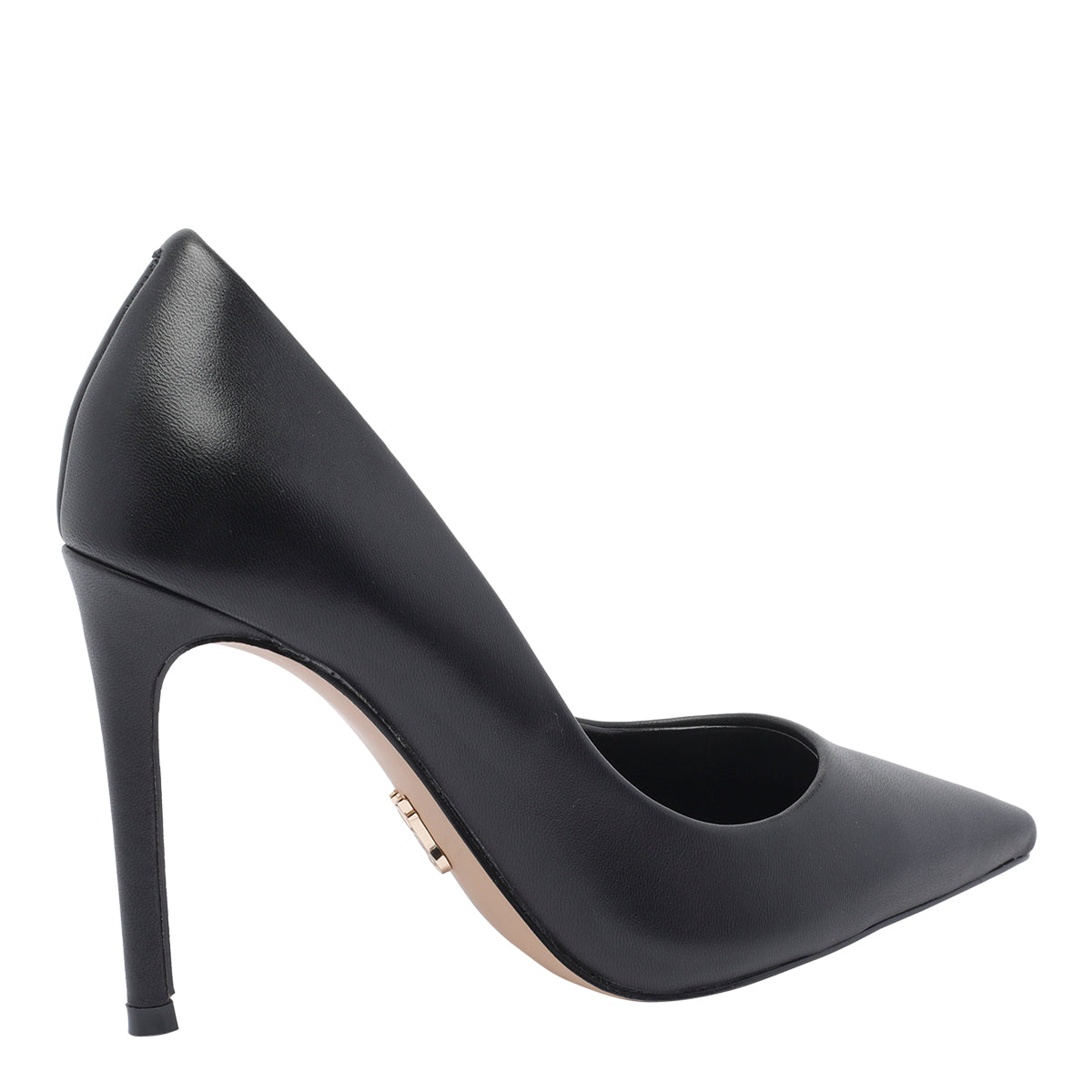 Steve Madden With Heel Black Leather/rubber Sole