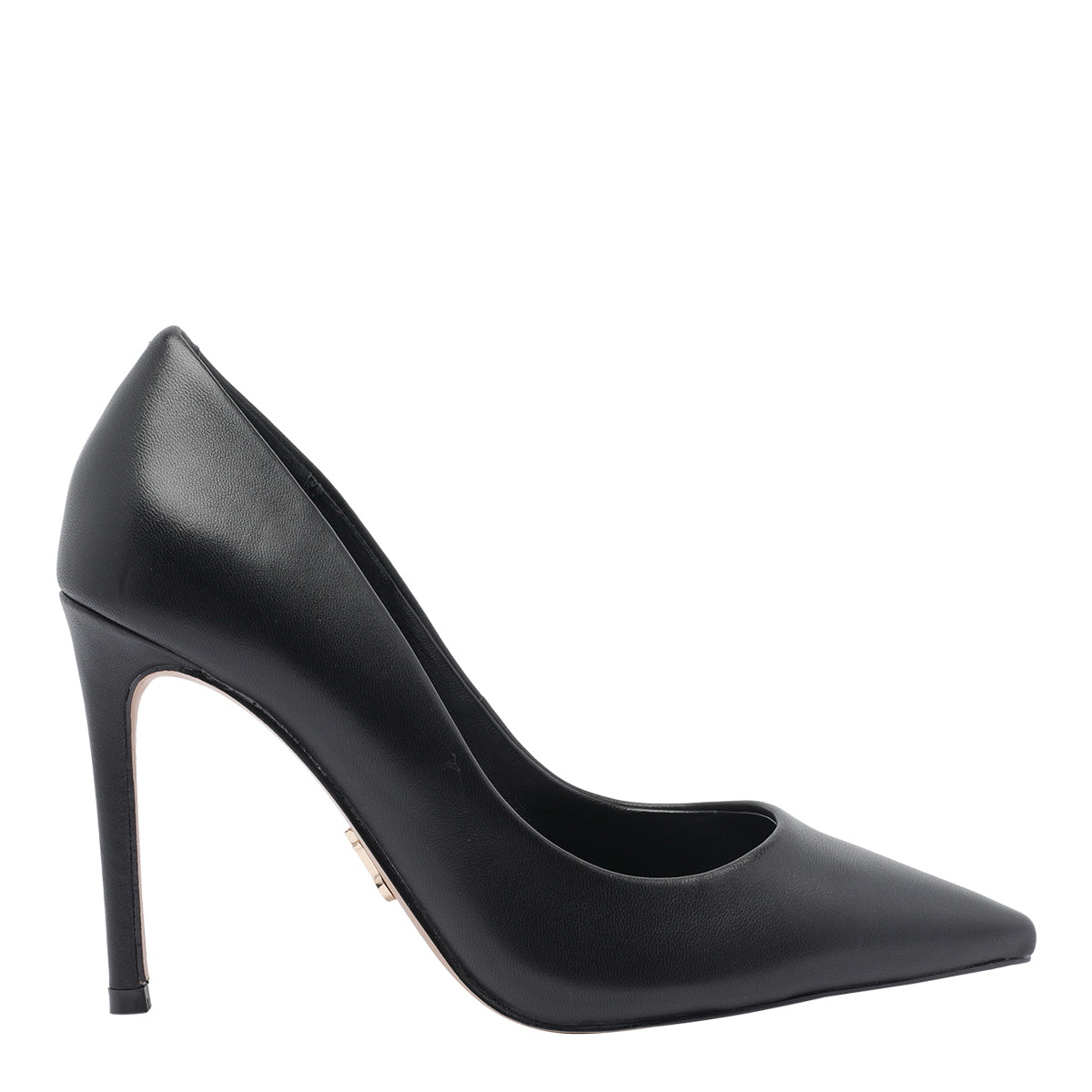 Steve Madden With Heel Black Leather/rubber Sole
