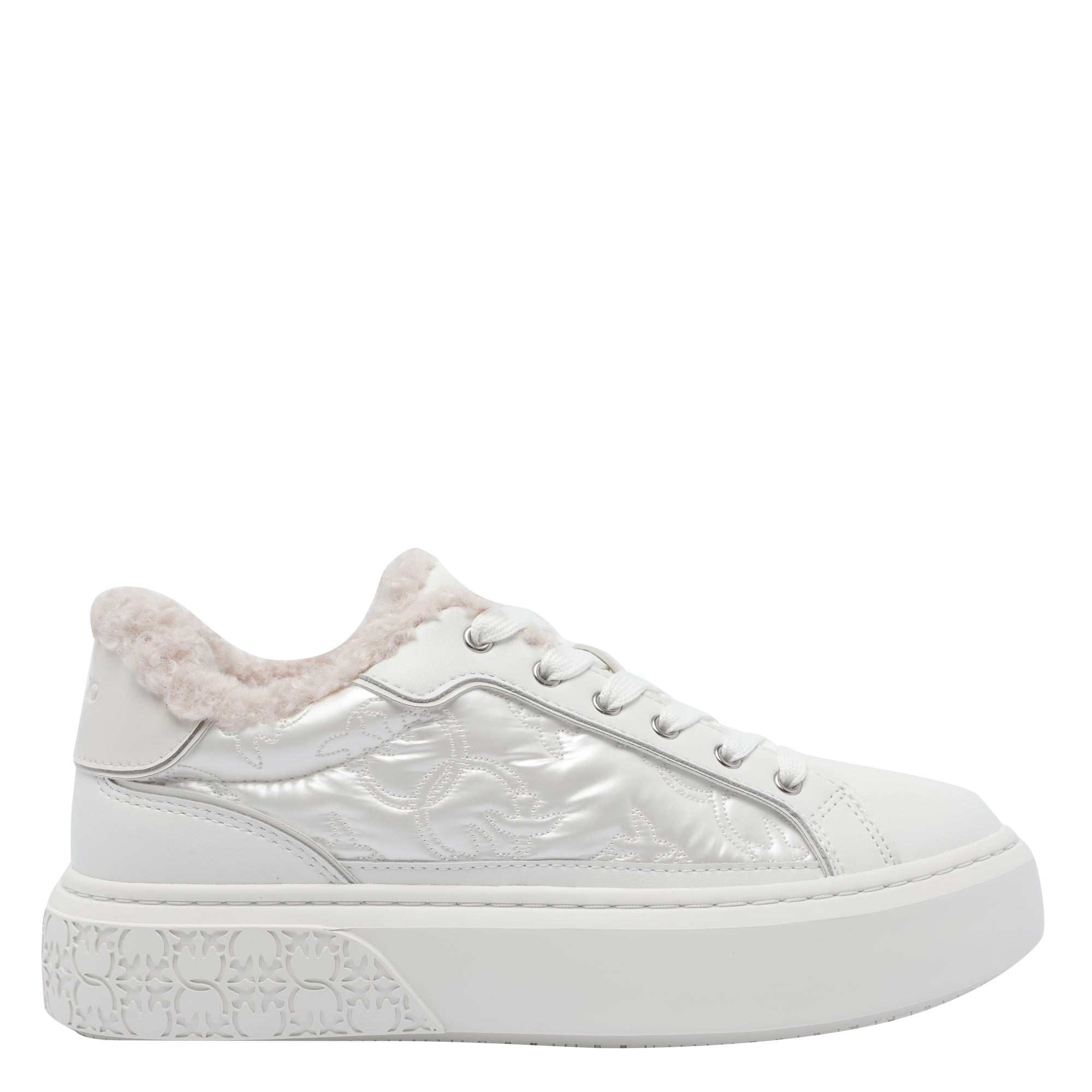 Pinko Sneakers White Calf Leather/rubber Sole