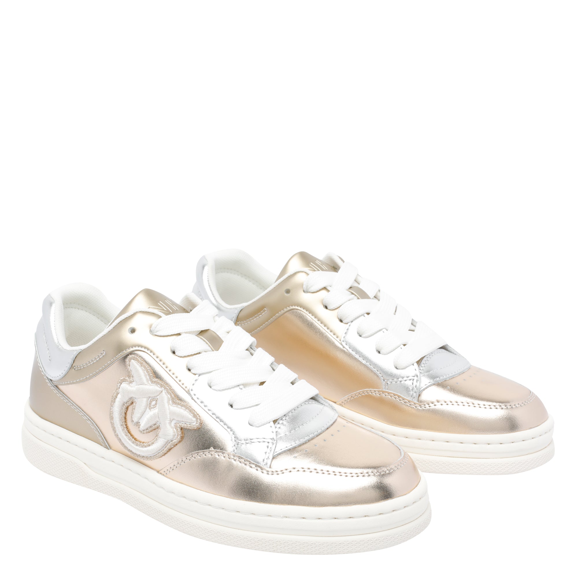 Pinko Sneakers Golden Calf Leather/rubber Sole
