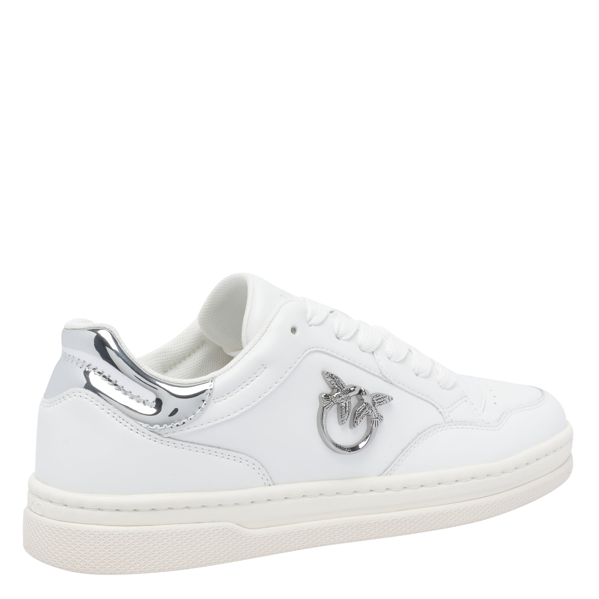 Pinko Sneakers White Calf Leather/rubber Sole