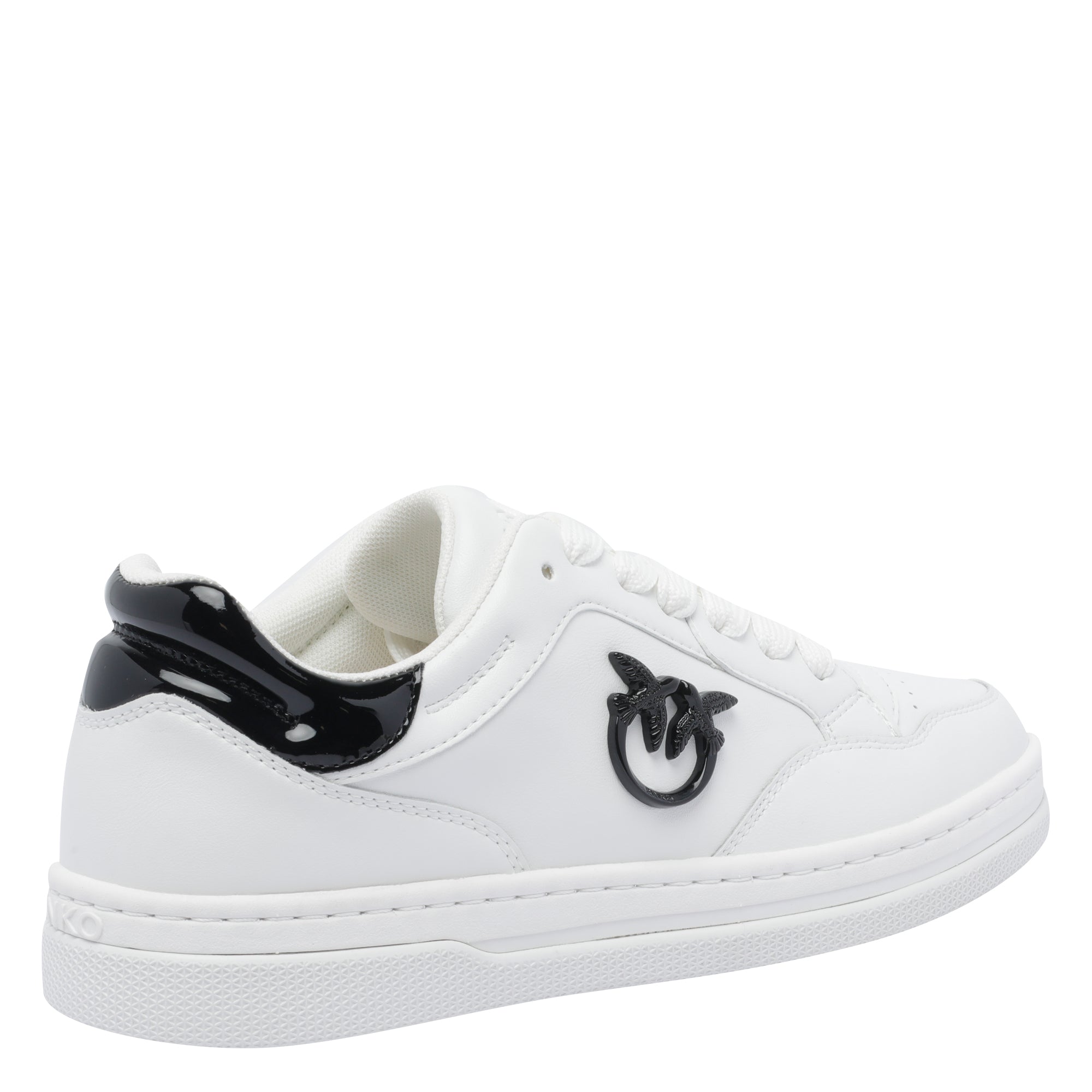 Pinko Sneakers White Calf Leather/rubber Sole