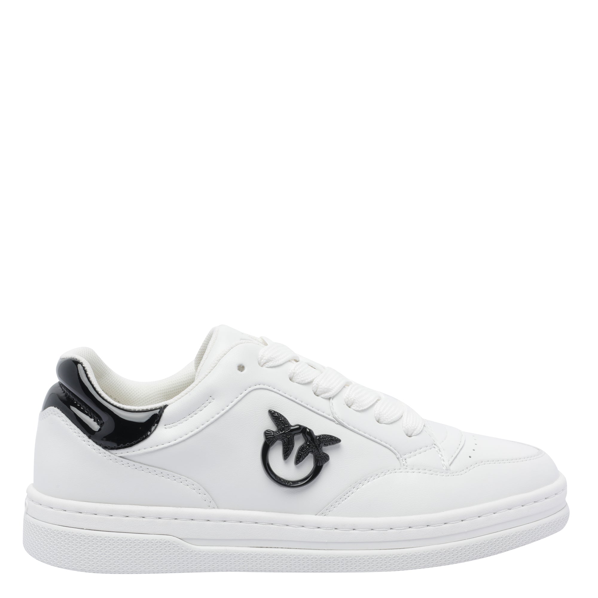 Pinko Sneakers White Calf Leather/rubber Sole
