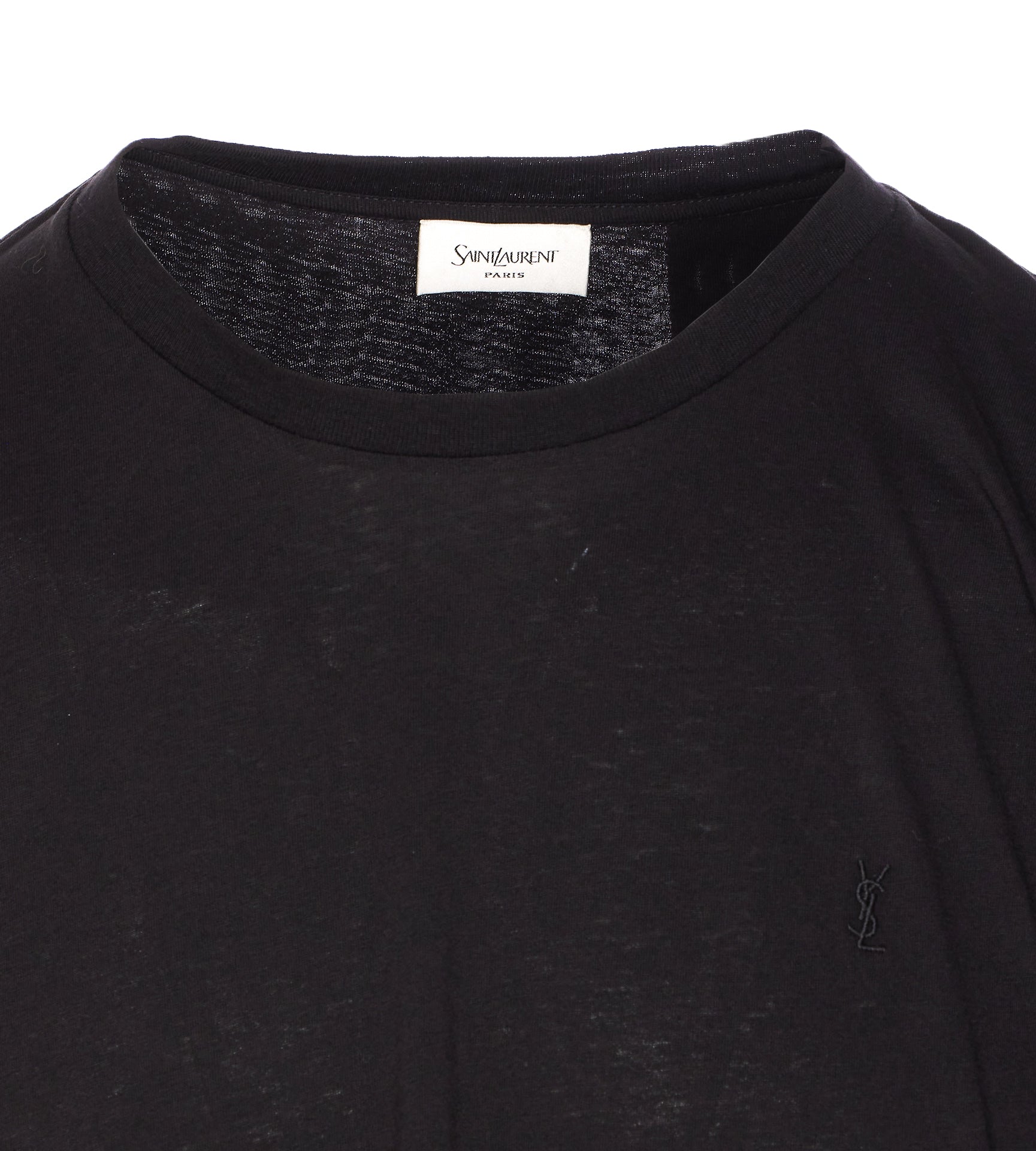 Saint Laurent T-Shirts And Polos Black Cotton