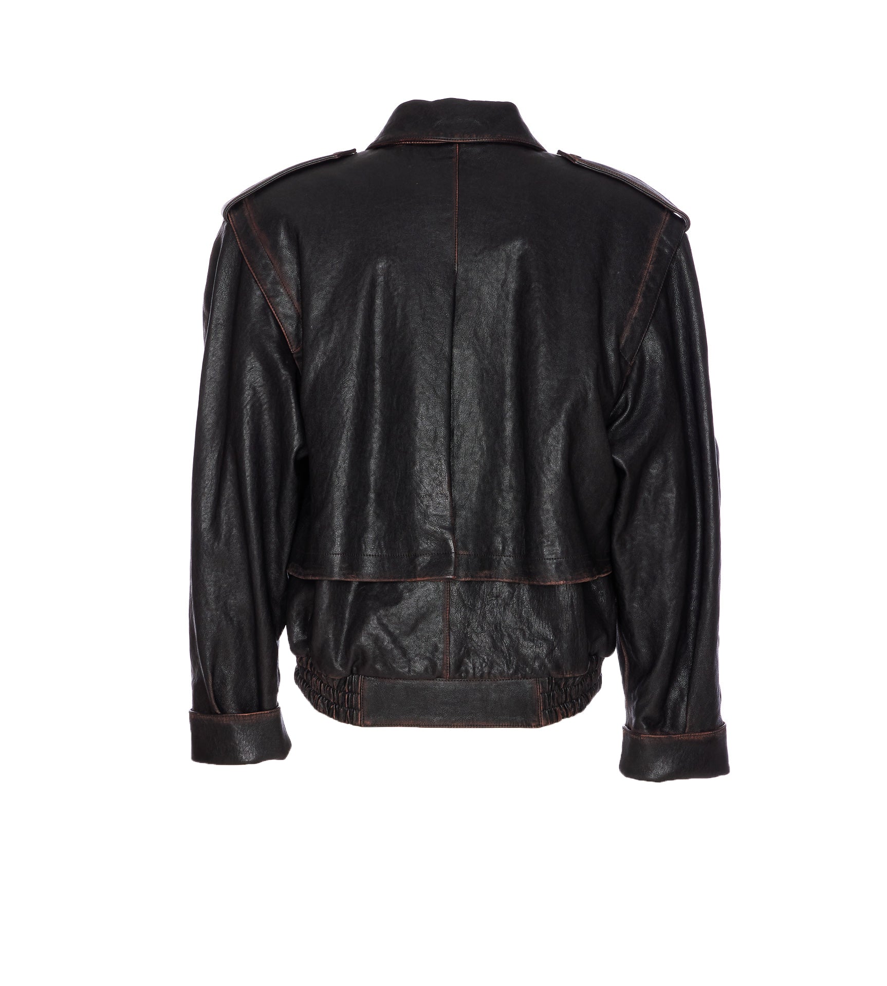 Saint Laurent Jackets Brown Lambskin
