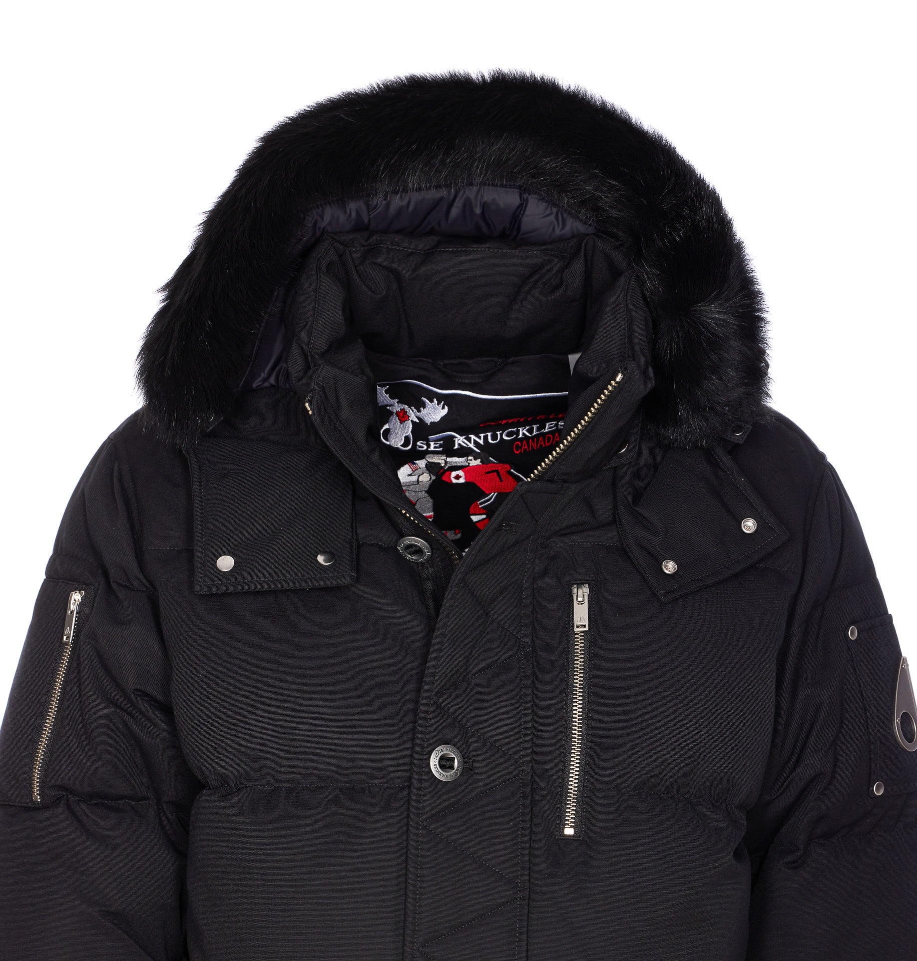Moose Knuckles Coats Black Cotton