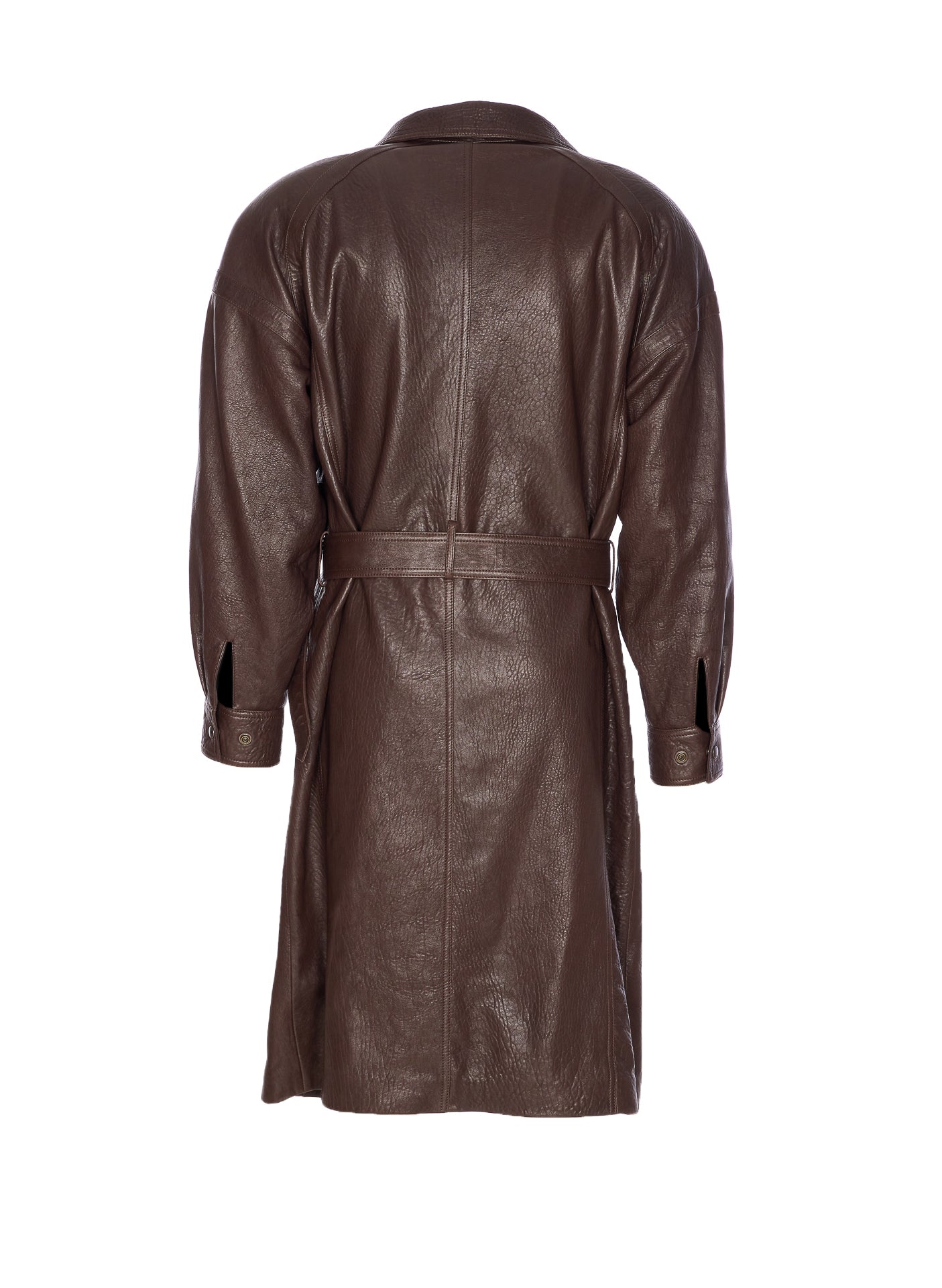 Saint Laurent Coats Brown Lambskin