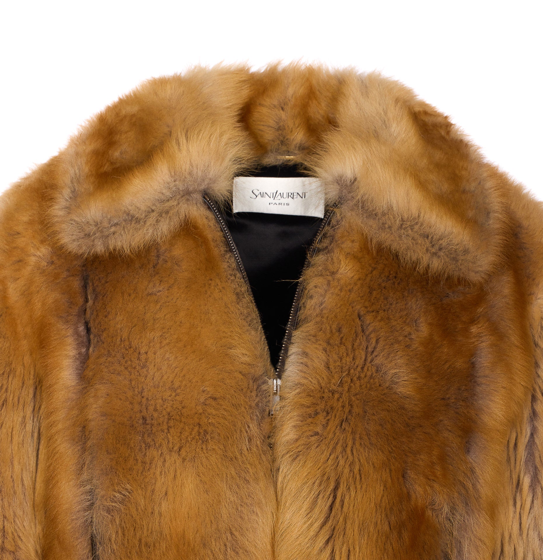 Saint Laurent Jackets Brown Lamb Fur
