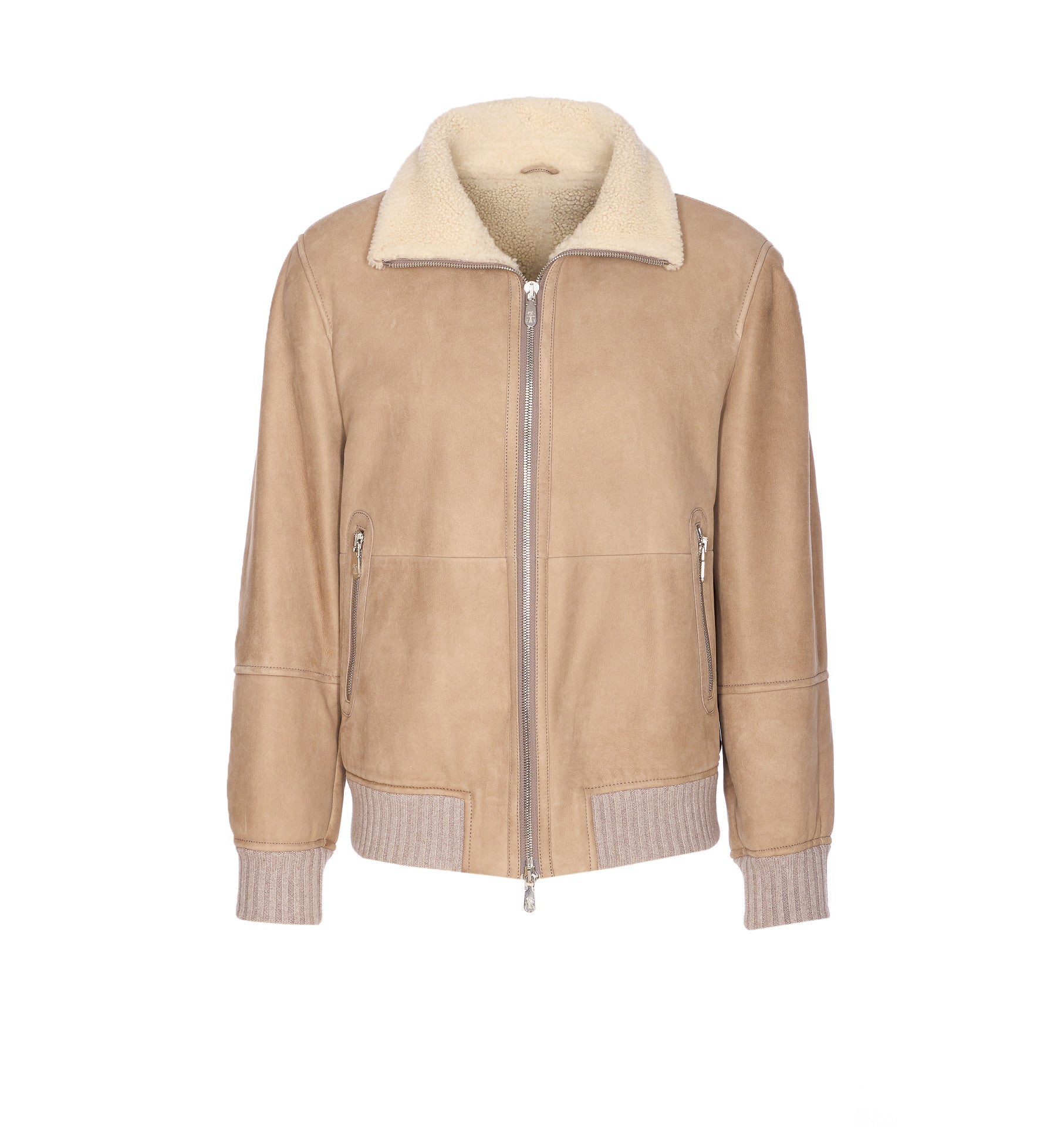 Brunello Cucinelli Coats Beige Sheepskin