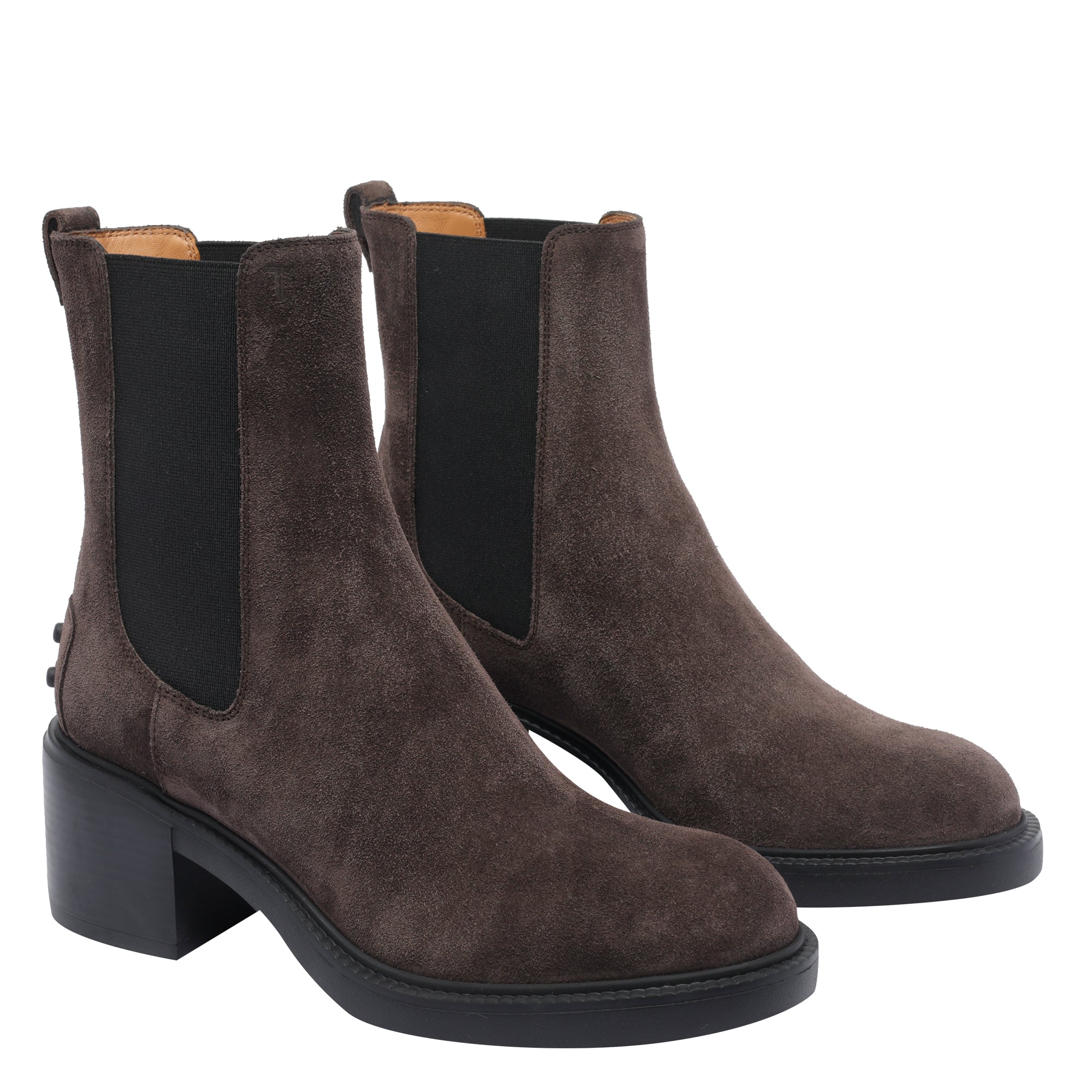 Tods Boots Brown Suede Leather/rubber Sole