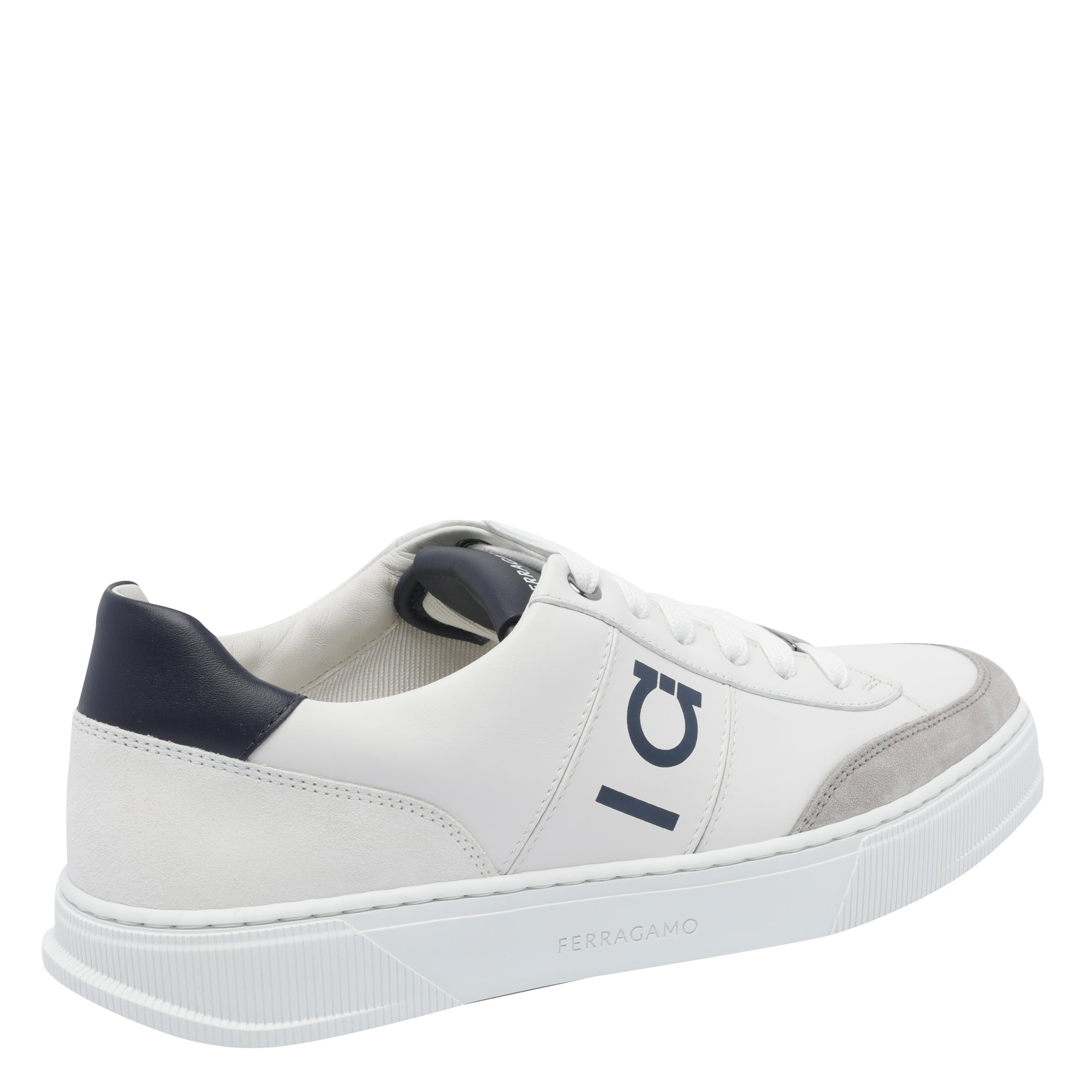 Ferragamo Sneakers White Leather/suede Calf