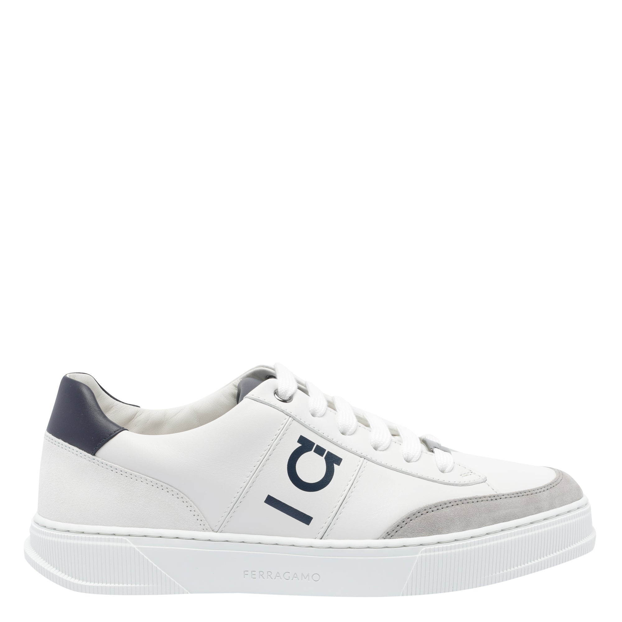 Ferragamo Sneakers White Leather/suede Calf