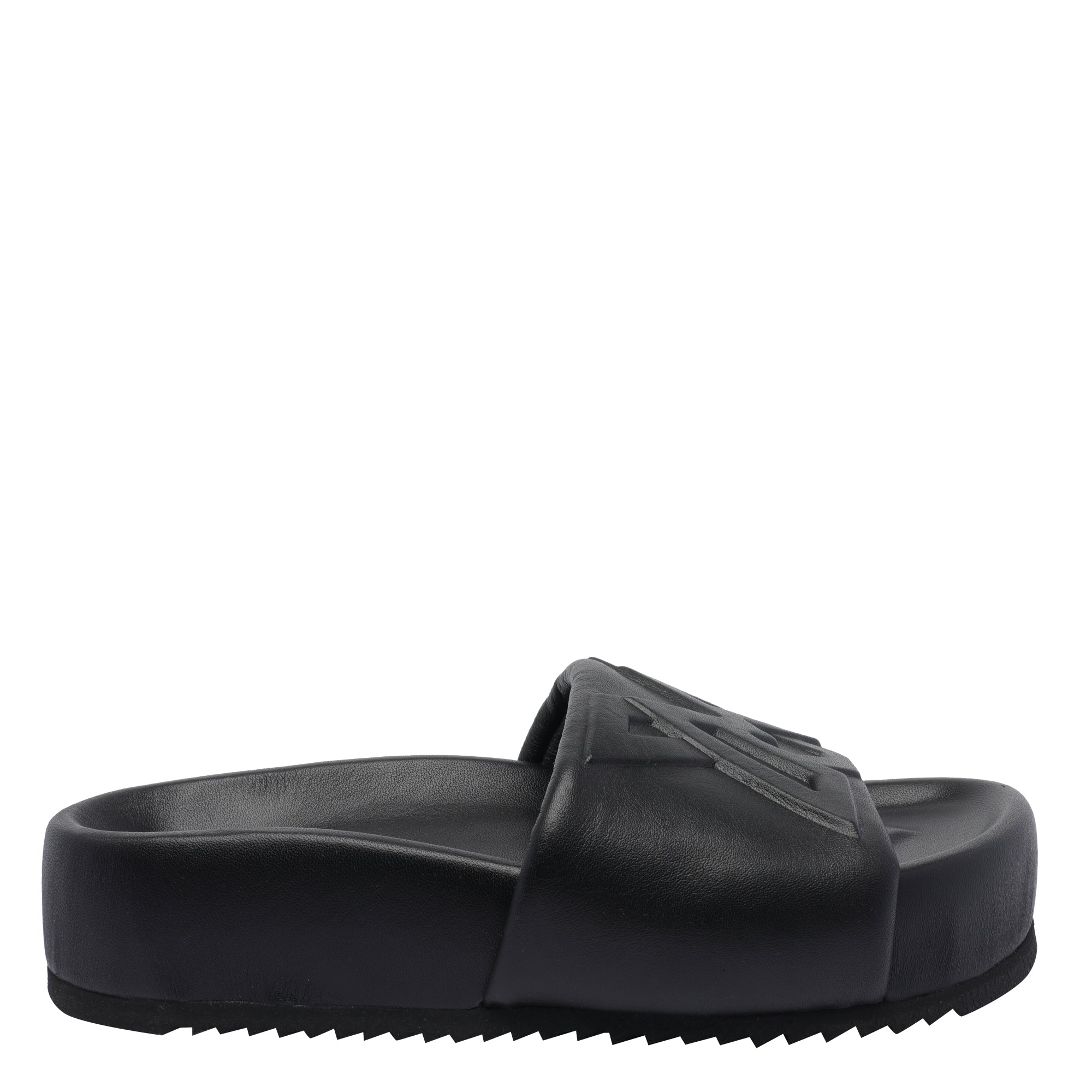 Vic Matie Sandals Black Calf Leather/rubber Sole